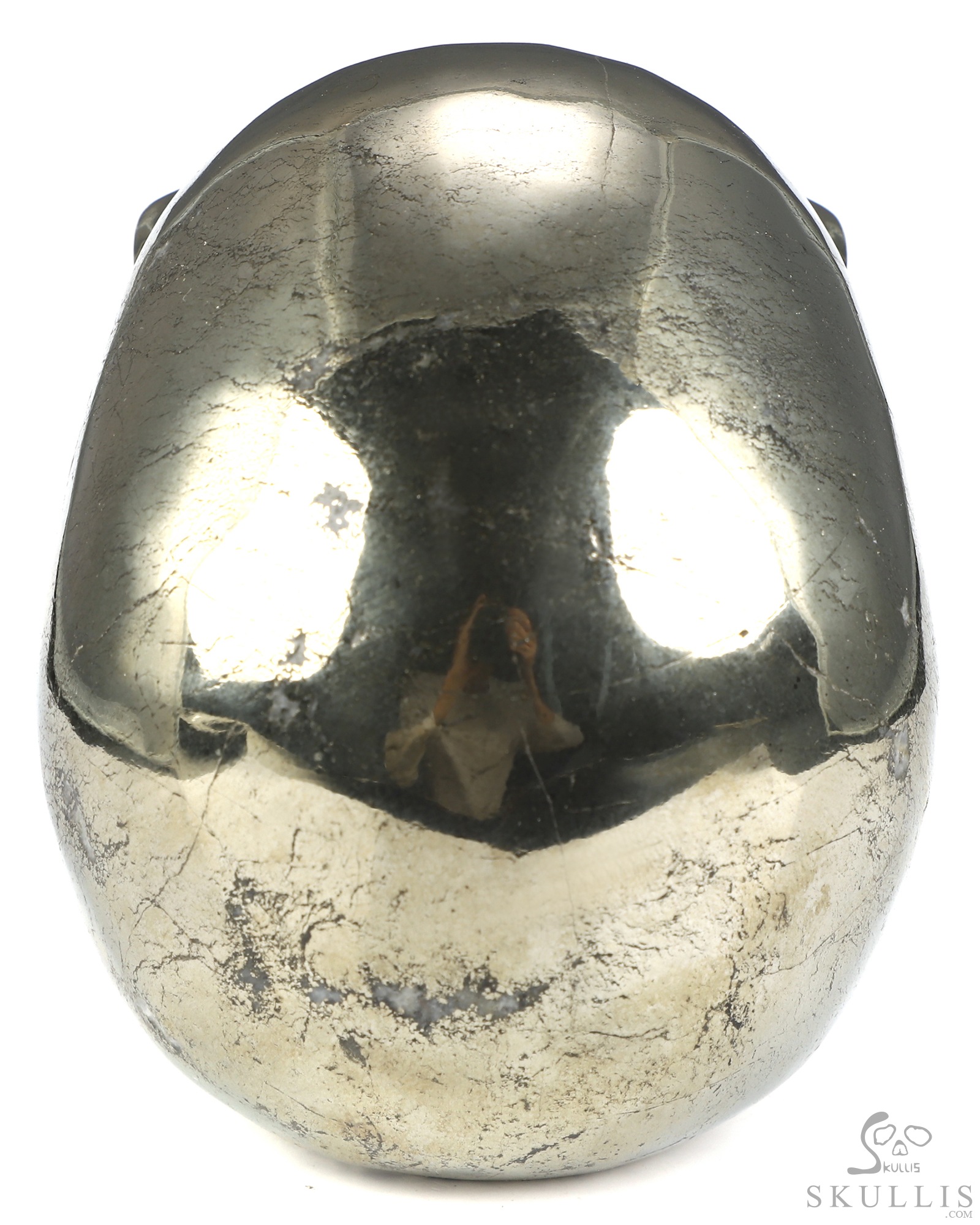 5.1" Pyrite Hand Carved Laughing Crystal Skull Sculpture, Crystal Healing 5.1" Pyrite Hand Carved Laughing Crystal Skull Sculpture, Crystal Healing