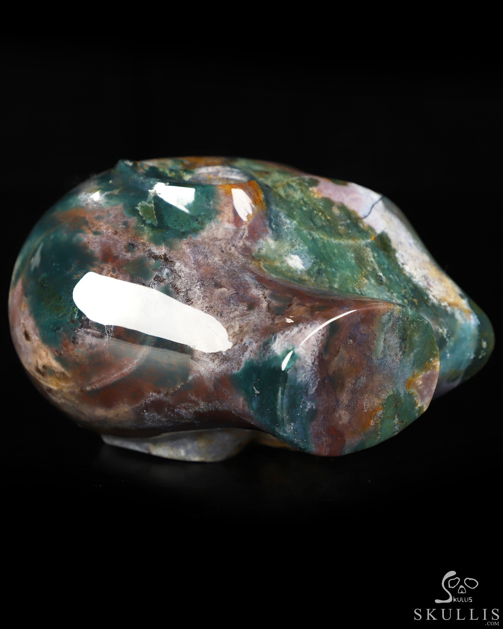 4.0" Indian Agate Hand Carved Fairy Elf Alien Crystal Skull Companion Sculpture, Crystal Healing 4.0" Indian Agate Hand Carved Fairy Elf Alien Crystal Skull Companion Sculpture, Crystal Healing