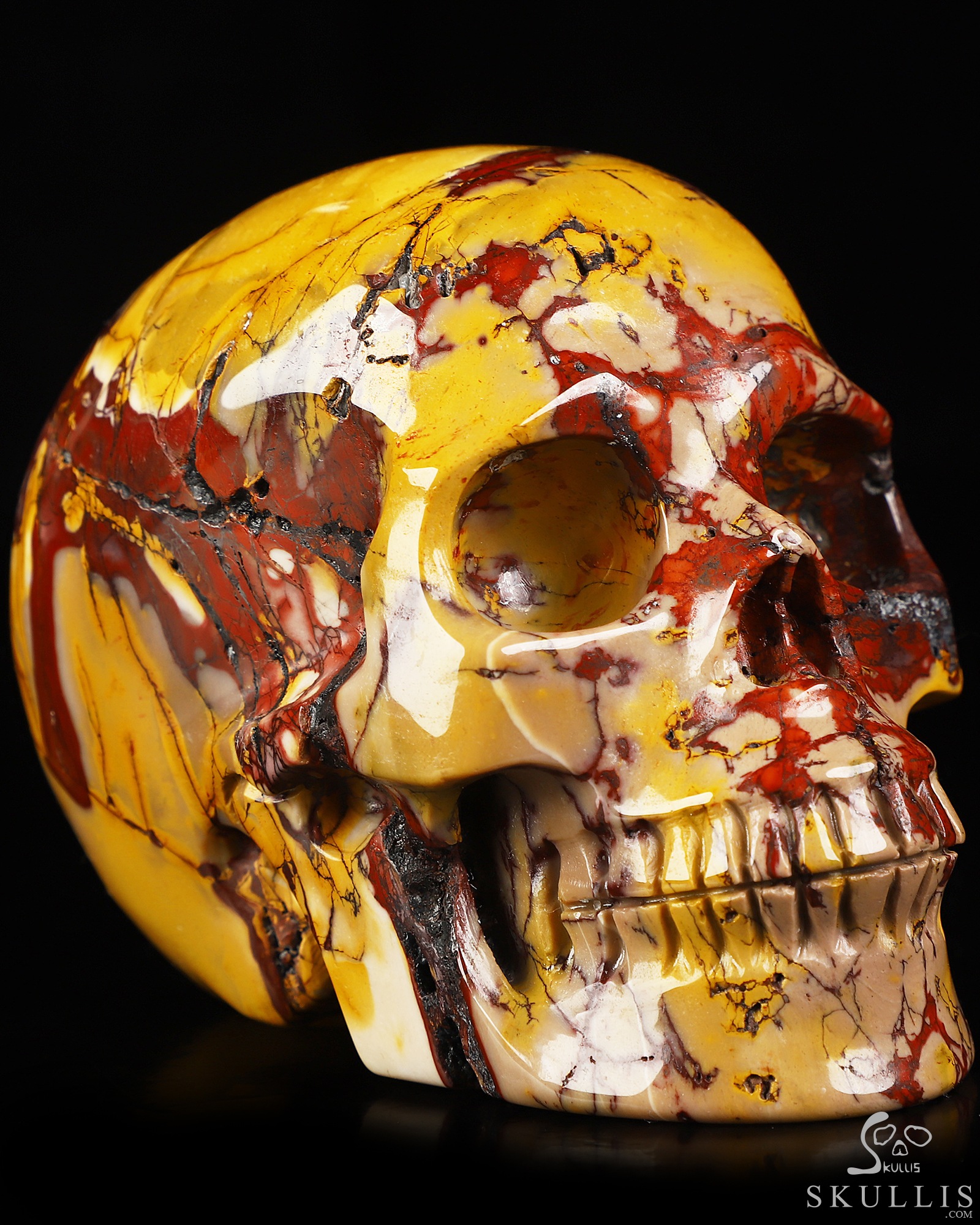 3.9" Mookaite Jasper Hand Carved Crystal Skull, Realistic, Crystal Healing 3.9" Mookaite Jasper Hand Carved Crystal Skull, Realistic, Crystal Healing