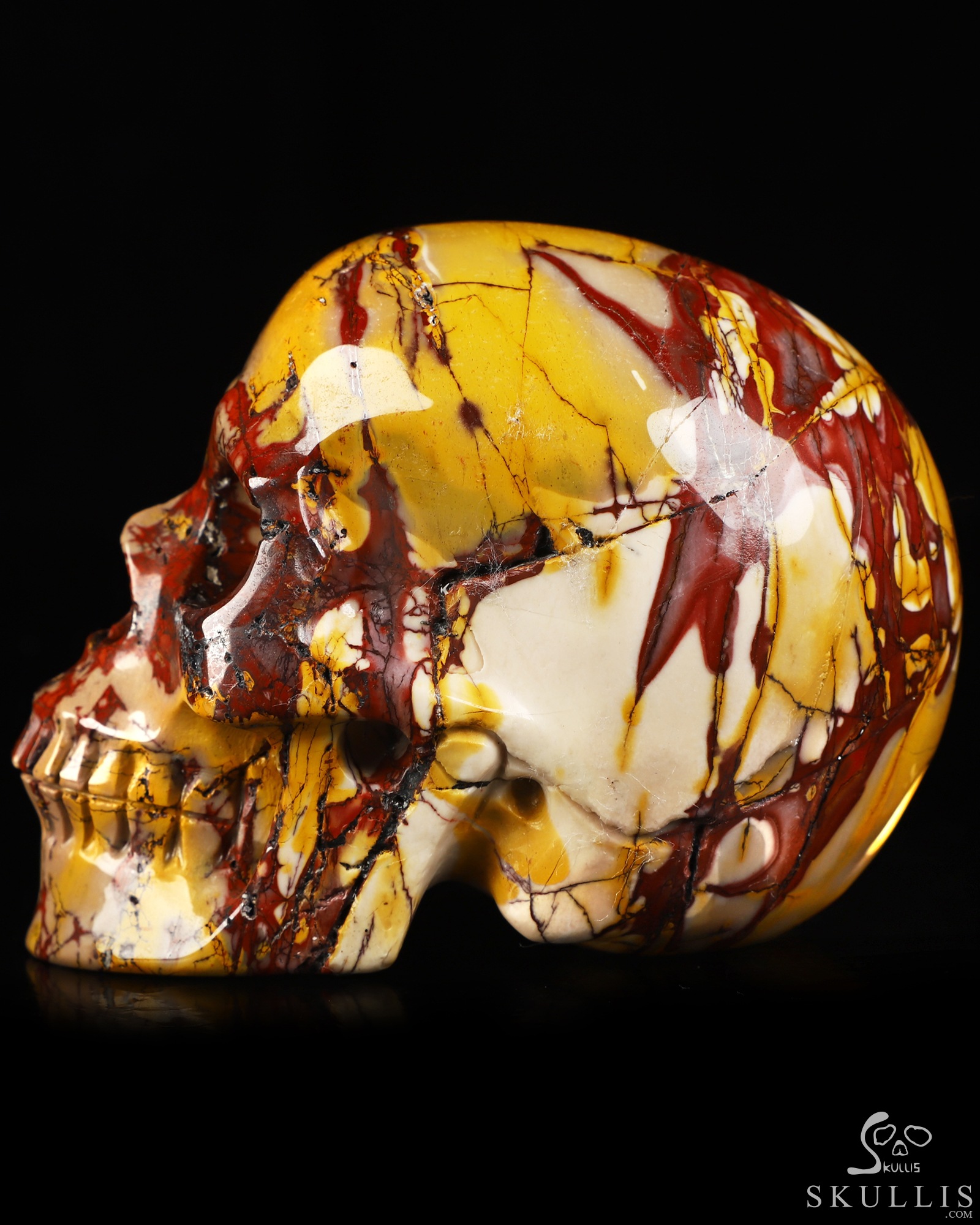 3.9" Mookaite Jasper Hand Carved Crystal Skull, Realistic, Crystal Healing 3.9" Mookaite Jasper Hand Carved Crystal Skull, Realistic, Crystal Healing