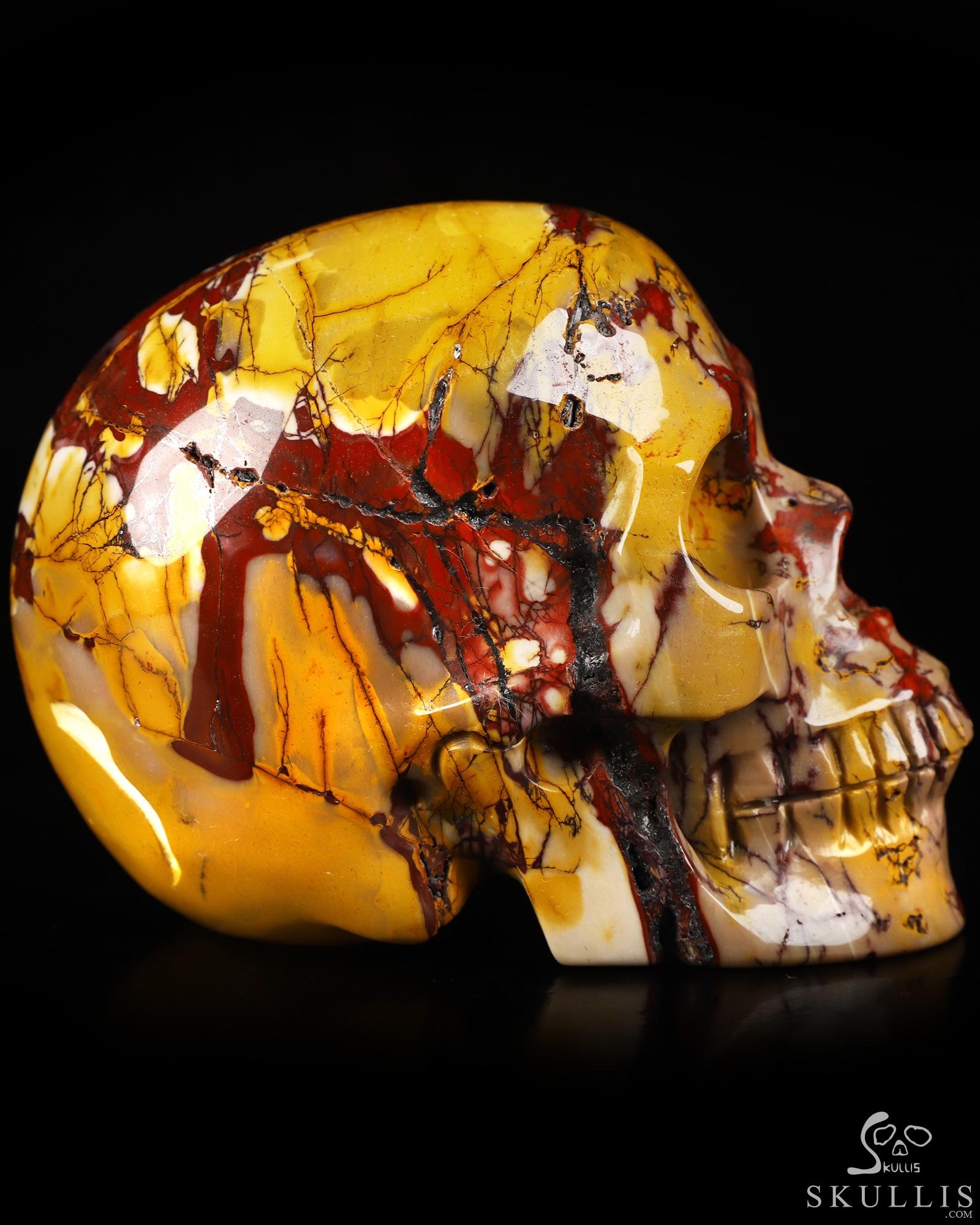 3.9" Mookaite Jasper Hand Carved Crystal Skull, Realistic, Crystal Healing 3.9" Mookaite Jasper Hand Carved Crystal Skull, Realistic, Crystal Healing