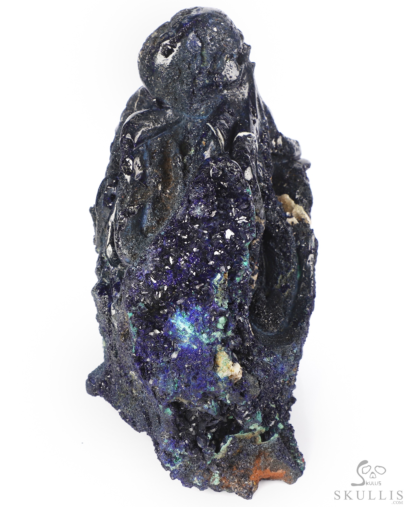 Oct 19, 2026 ACSAD (A Crystal Skull a Day) - The Abyss Made Visible - 5.7" Hand Carved Azurite & Malachite Octopus, Cthulhu Crystal Skull Fine Art Sculpture, Crystal Healing Oct 19, 2026 ACSAD (A Crystal Skull a Day) - The Abyss Made Visible - 5.7" Hand Carved Azurite & Malachite Octopus, Cthulhu Crystal Skull Fine Art Sculpture, Crystal Healing