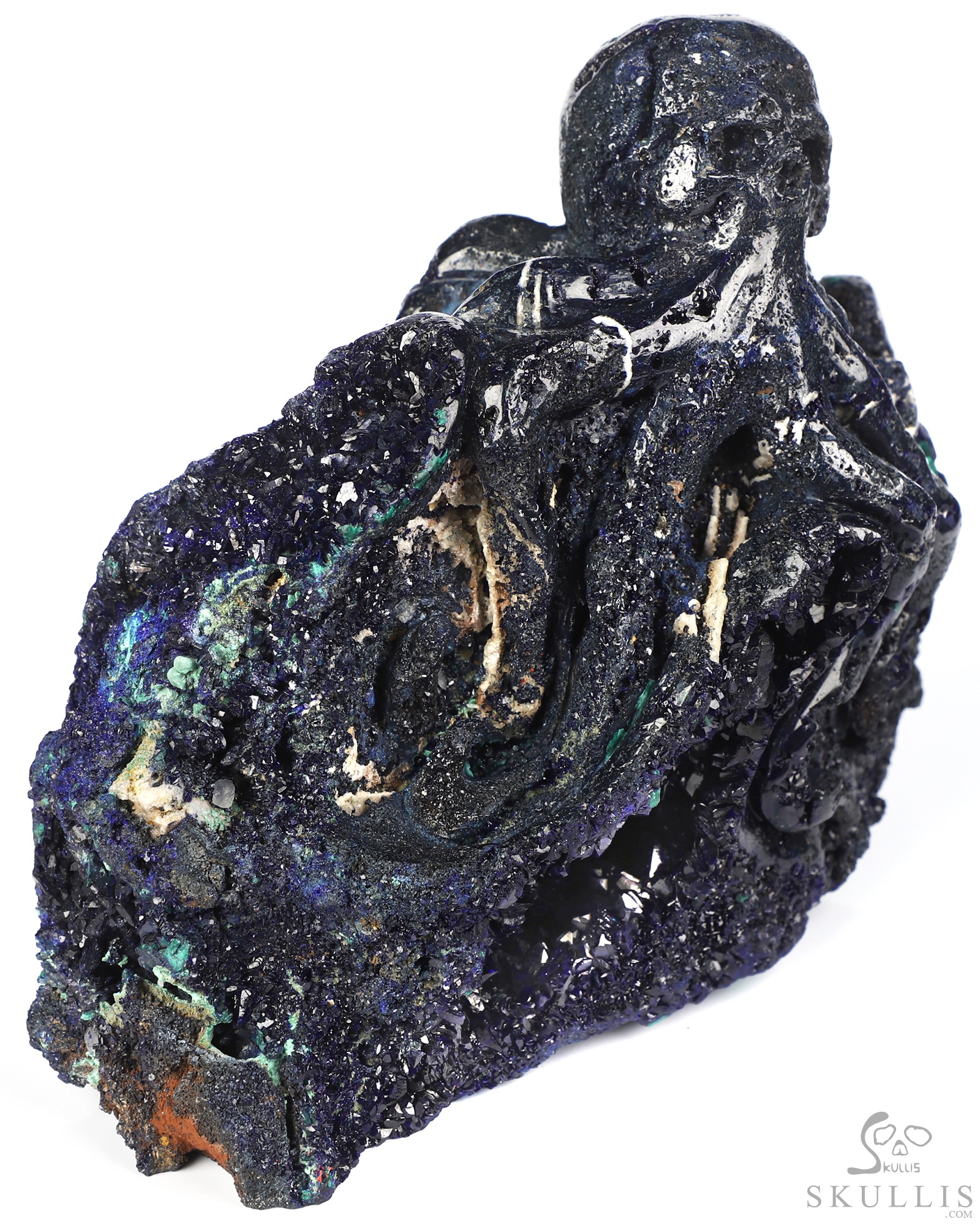 Oct 19, 2026 ACSAD (A Crystal Skull a Day) - The Abyss Made Visible - 5.7" Hand Carved Azurite & Malachite Octopus, Cthulhu Crystal Skull Fine Art Sculpture, Crystal Healing Oct 19, 2026 ACSAD (A Crystal Skull a Day) - The Abyss Made Visible - 5.7" Hand Carved Azurite & Malachite Octopus, Cthulhu Crystal Skull Fine Art Sculpture, Crystal Healing