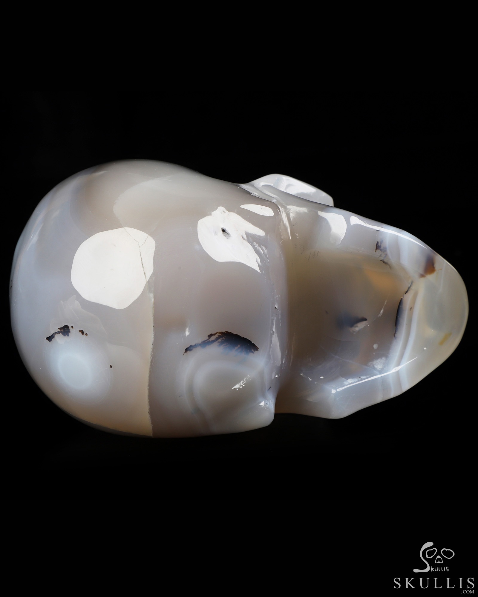 5.1" Premium Brazilian Agate Hand Carved Singing Crystal Skull Sculpture, Crystal Healing 5.1" Premium Brazilian Agate Hand Carved Singing Crystal Skull Sculpture, Crystal Healing