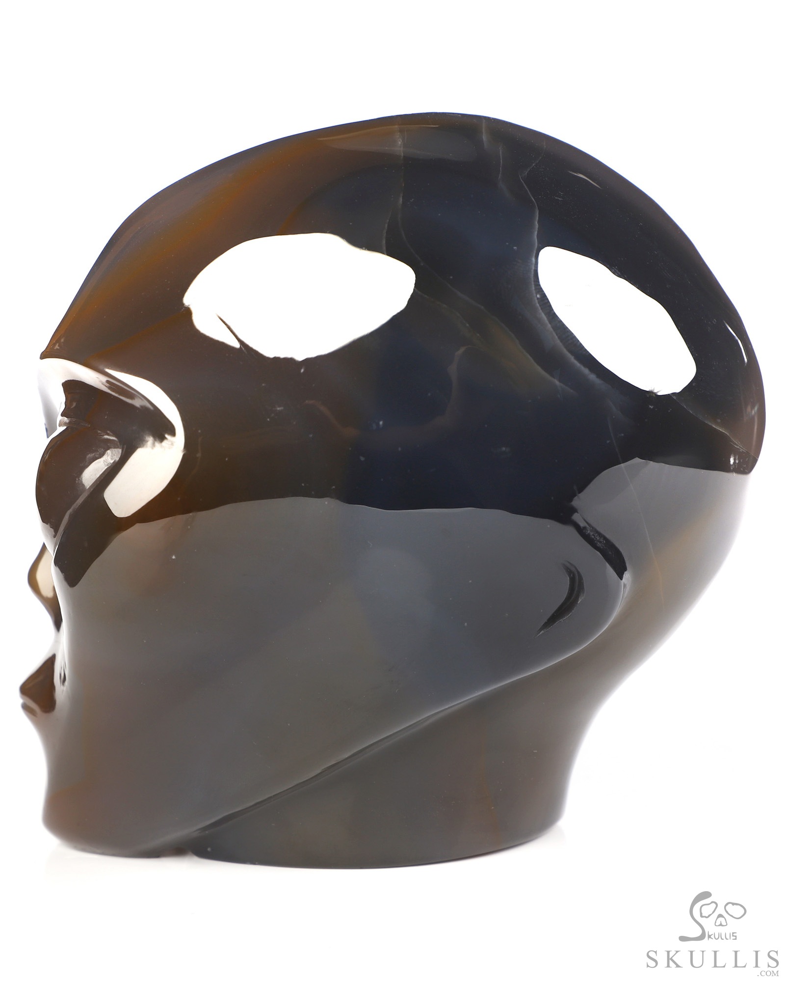 4.0" Premium Brazilian Agate Star Being Female Alien Crystal Skull Companion, Hand Carved Gemstone Fine Art Sculpture, Reiki Healing Stone Statue 4.0" Premium Brazilian Agate Star Being Female Alien Crystal Skull Companion, Hand Carved Gemstone Fine Art Sculpture, Reiki Healing Stone Statue