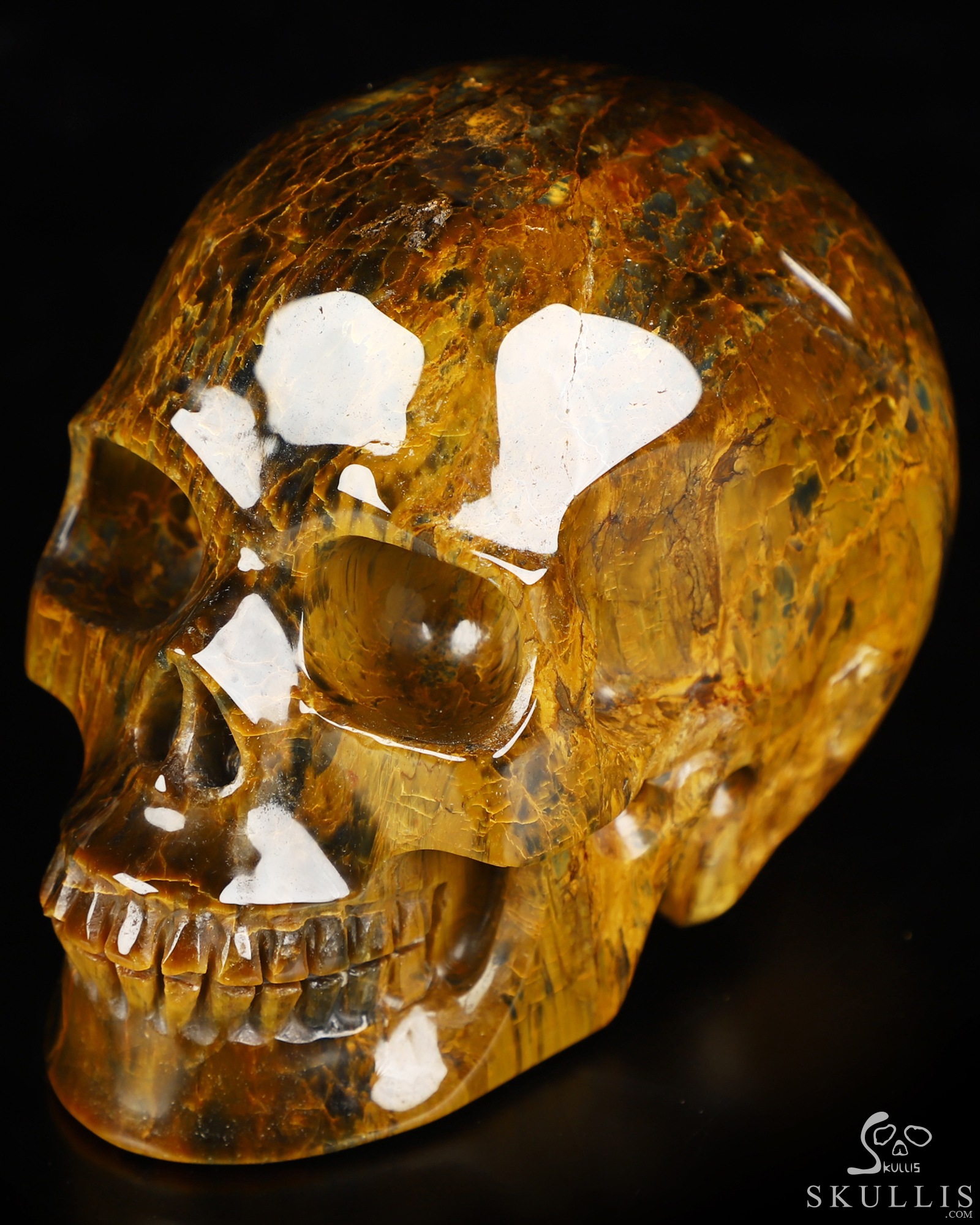 3.5" New Pietersite Hand Carved Crystal Skull, Realistic, Crystal Healing 3.5" New Pietersite Hand Carved Crystal Skull, Realistic, Crystal Healing