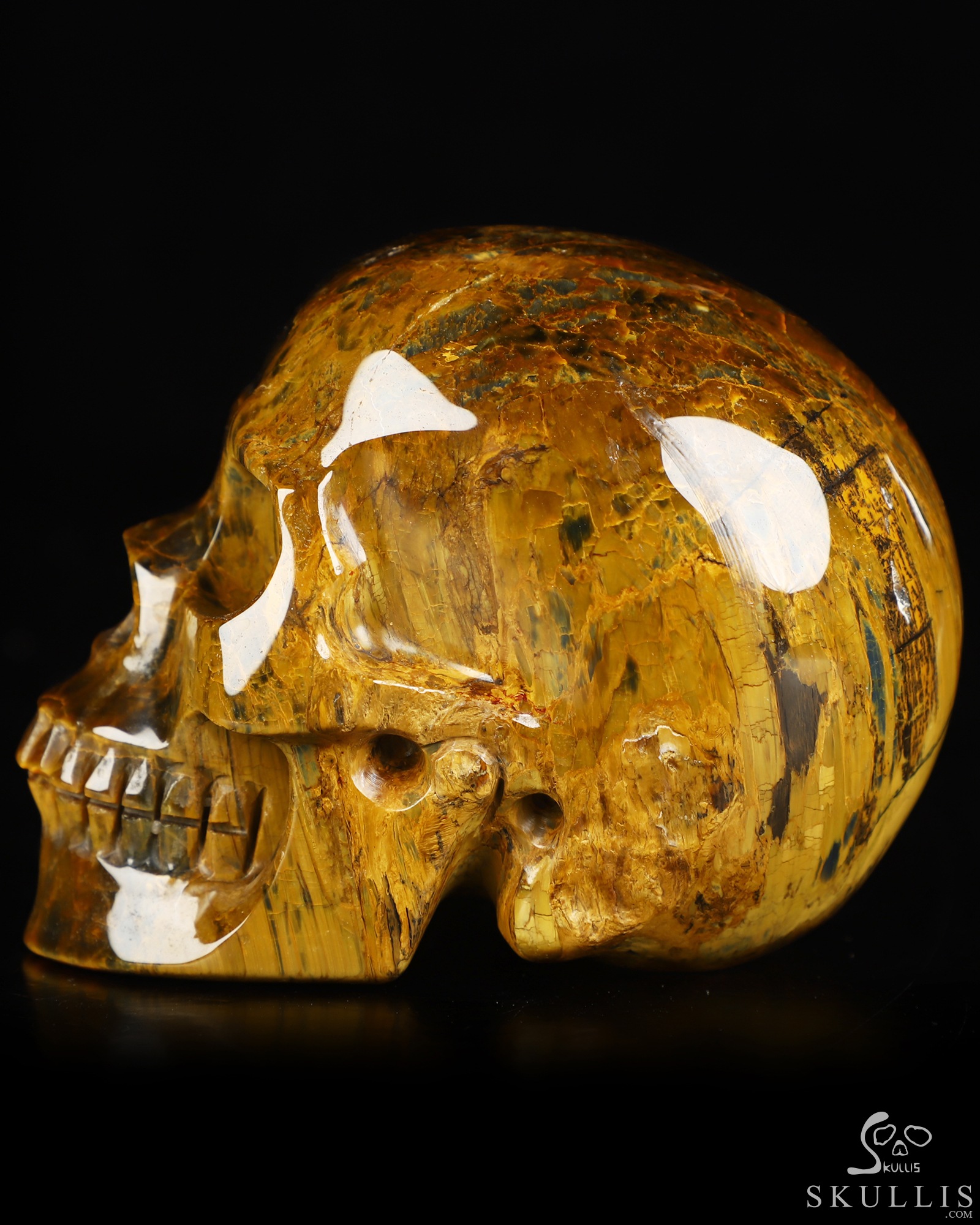 3.5" New Pietersite Hand Carved Crystal Skull, Realistic, Crystal Healing 3.5" New Pietersite Hand Carved Crystal Skull, Realistic, Crystal Healing