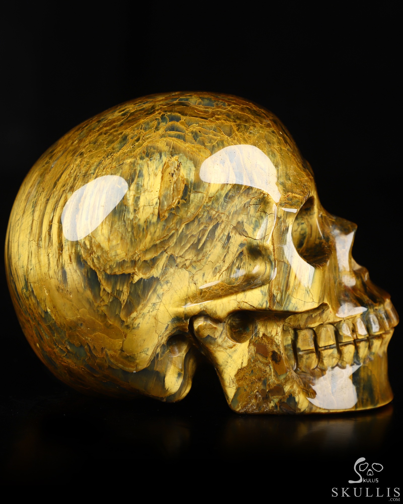 3.5" New Pietersite Hand Carved Crystal Skull, Realistic, Crystal Healing 3.5" New Pietersite Hand Carved Crystal Skull, Realistic, Crystal Healing
