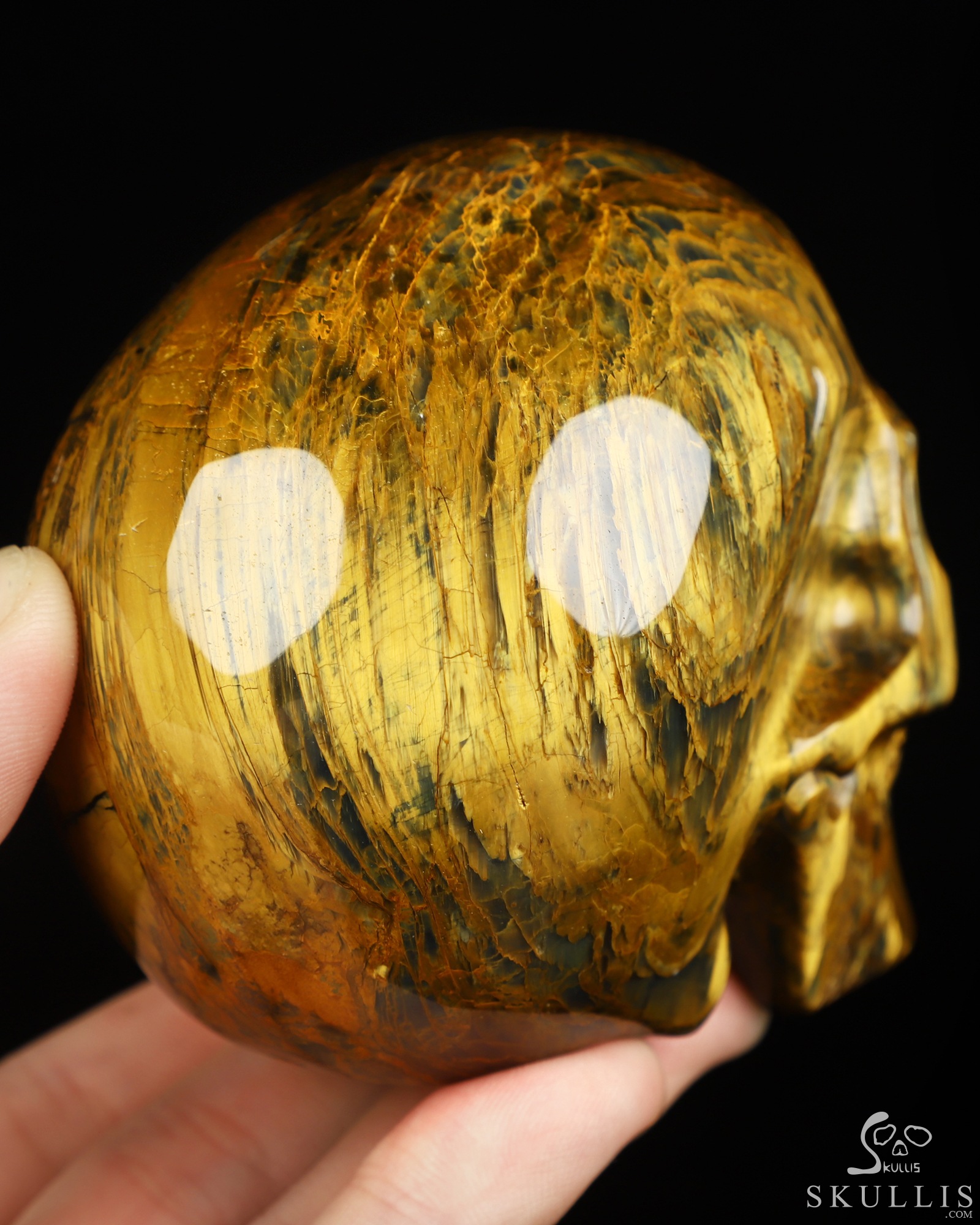 3.5" New Pietersite Hand Carved Crystal Skull, Realistic, Crystal Healing 3.5" New Pietersite Hand Carved Crystal Skull, Realistic, Crystal Healing