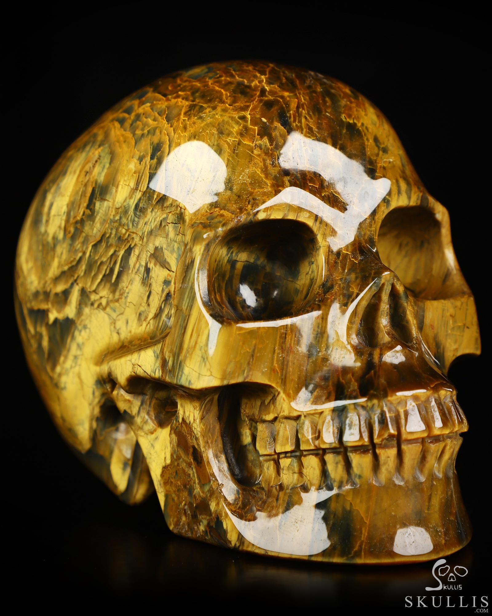 3.5" New Pietersite Hand Carved Crystal Skull, Realistic, Crystal Healing 3.5" New Pietersite Hand Carved Crystal Skull, Realistic, Crystal Healing