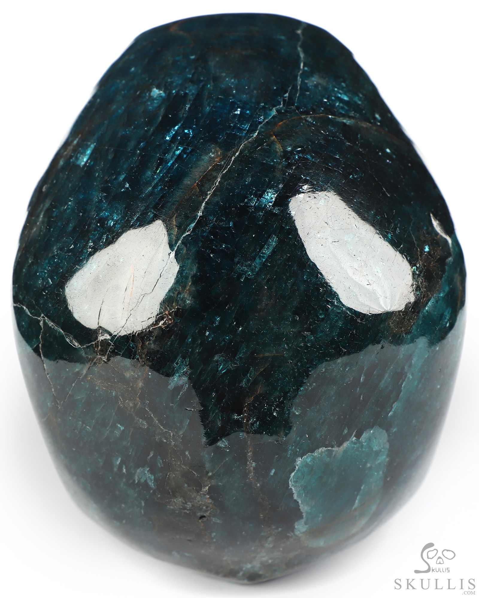 5.4" Blue Apatite Hand Carved Crystal Skull, Super Realistic, Crystal Healing 5.4" Blue Apatite Hand Carved Crystal Skull, Super Realistic, Crystal Healing