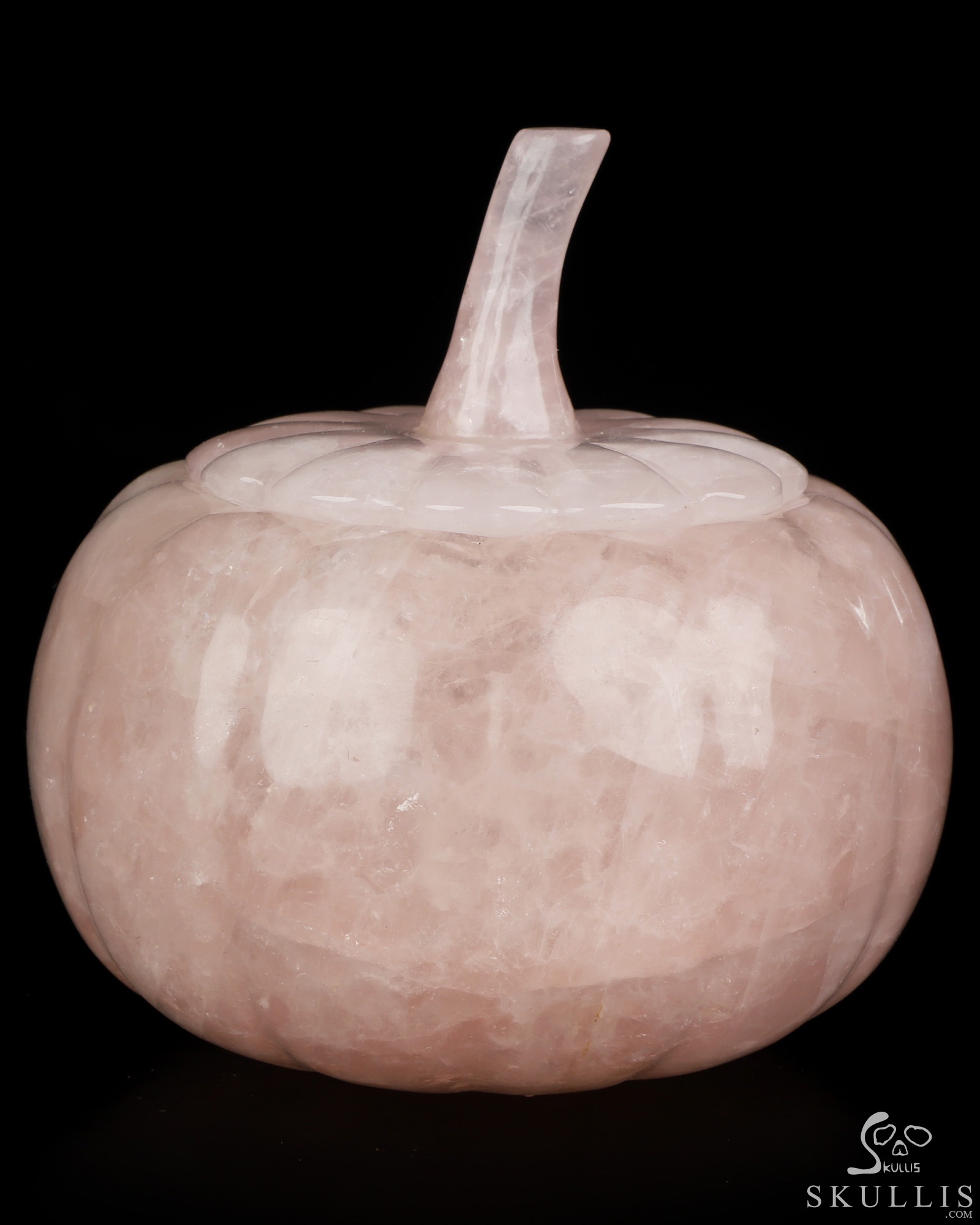 4.1" Rose Quartz Hand Carved Hollow Jack-O'-Lantern Pumpkin Crystal Skull Sculpture, Crystal Healing 4.1" Rose Quartz Hand Carved Hollow Jack-O'-Lantern Pumpkin Crystal Skull Sculpture, Crystal Healing