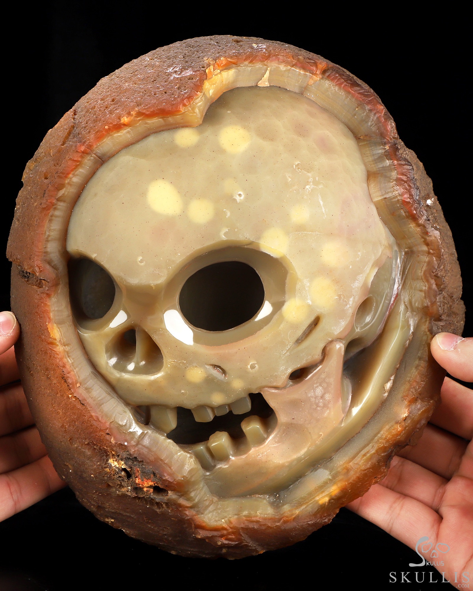 8.9" Agate Hand Carved Crystal Skull Fine Art Sculpture, Crystal Healing 8.9" Agate Hand Carved Crystal Skull Fine Art Sculpture, Crystal Healing