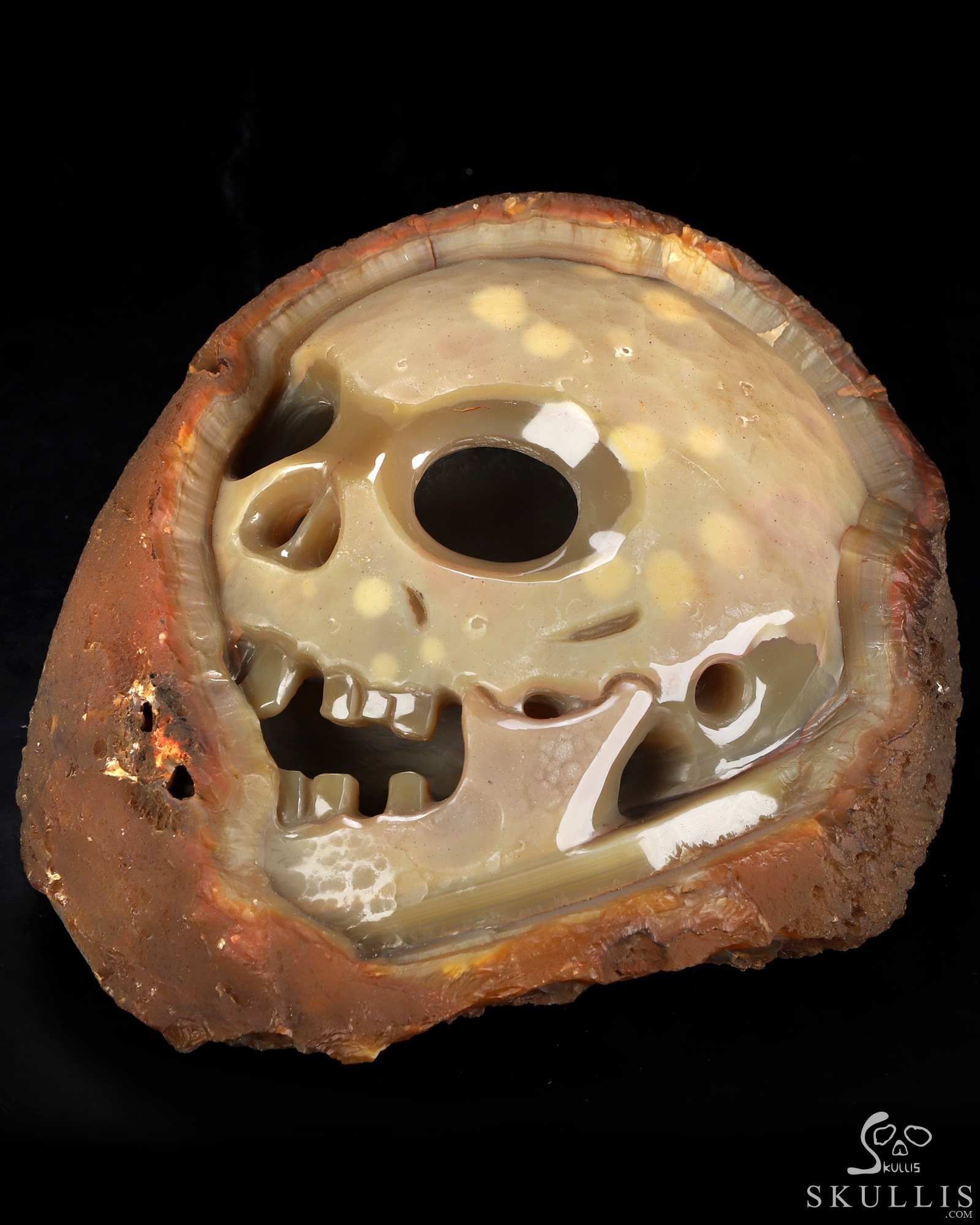 8.9" Agate Hand Carved Crystal Skull Fine Art Sculpture, Crystal Healing 8.9" Agate Hand Carved Crystal Skull Fine Art Sculpture, Crystal Healing