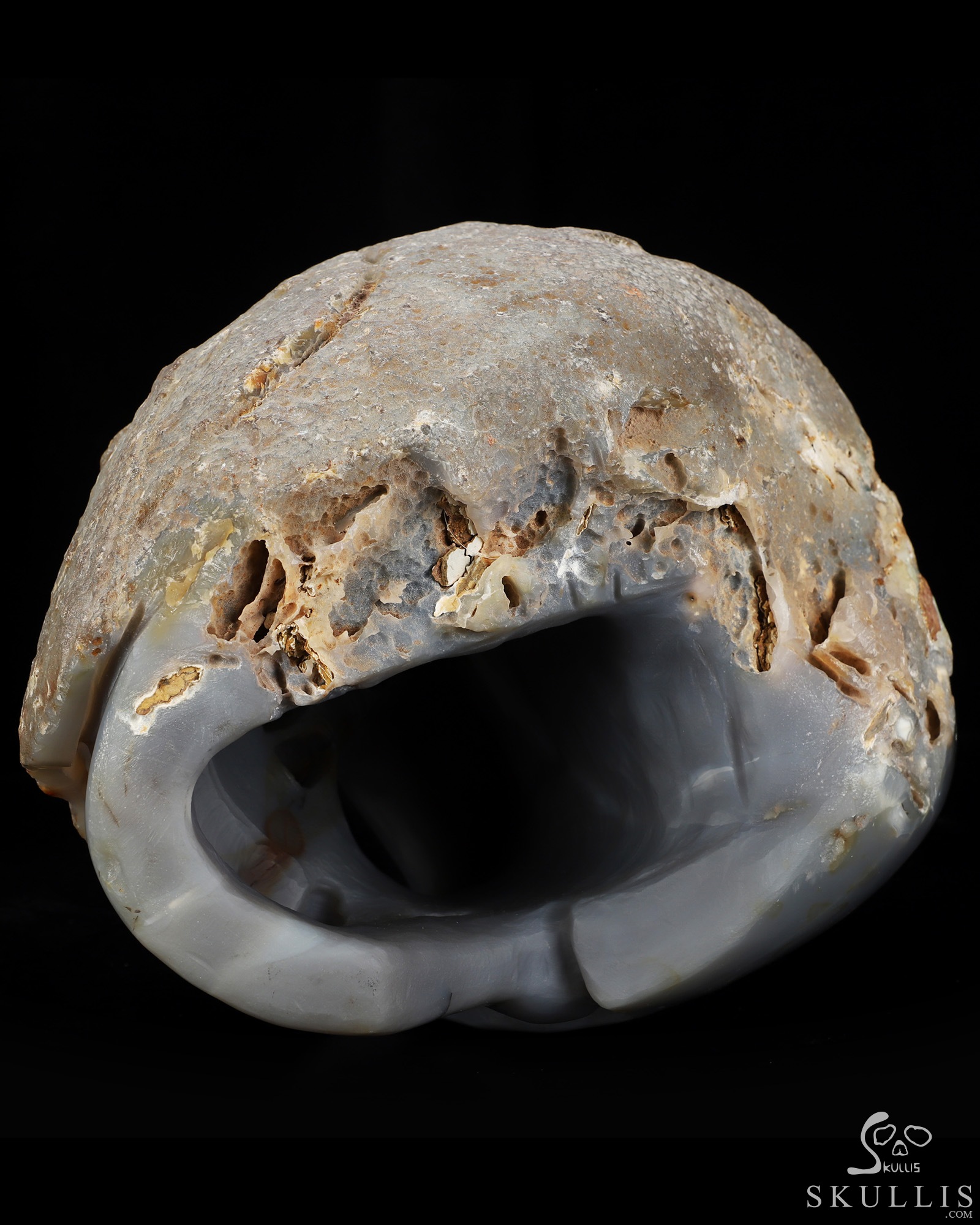 10.4" Agate Hand Carved Crystal Skull Fine Art Sculpture, Crystal Healing 10.4" Agate Hand Carved Crystal Skull Fine Art Sculpture, Crystal Healing