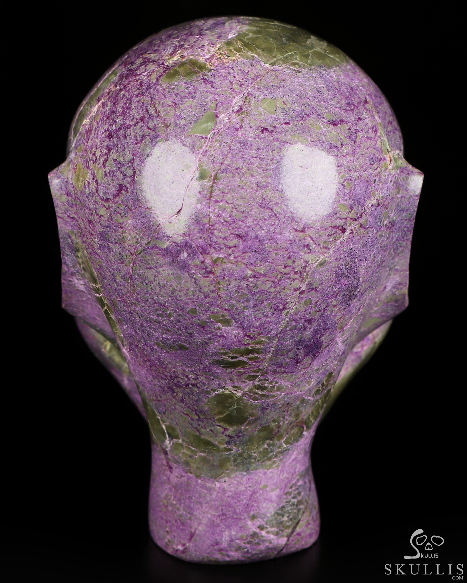 4.1" Stichtite and Serpentine Hand Carved Fairy Elf Alien Crystal Skull Companion Sculpture, Crystal Healing 4.1" Stichtite and Serpentine Hand Carved Fairy Elf Alien Crystal Skull Companion Sculpture, Crystal Healing
