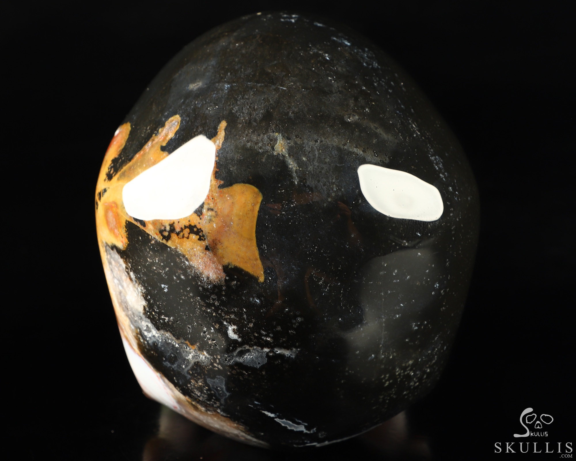 Lifesized 6.3" Black Zebra Agate Hand Carved Crystal Skull, Super Realistic, Crystal Healing Lifesized 6.3" Black Zebra Agate Hand Carved Crystal Skull, Super Realistic, Crystal Healing