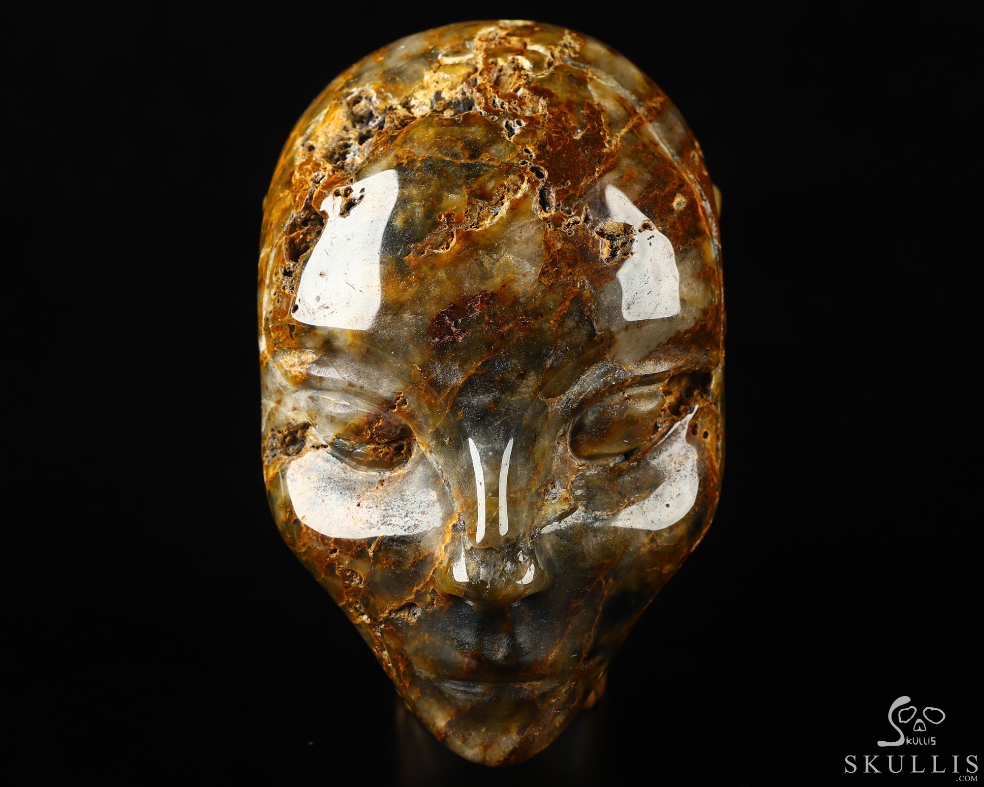 4.1" New Pietersite Hand Carved Fairy Elf Alien Crystal Skull Companion Sculpture, Crystal Healing 4.1" New Pietersite Hand Carved Fairy Elf Alien Crystal Skull Companion Sculpture, Crystal Healing