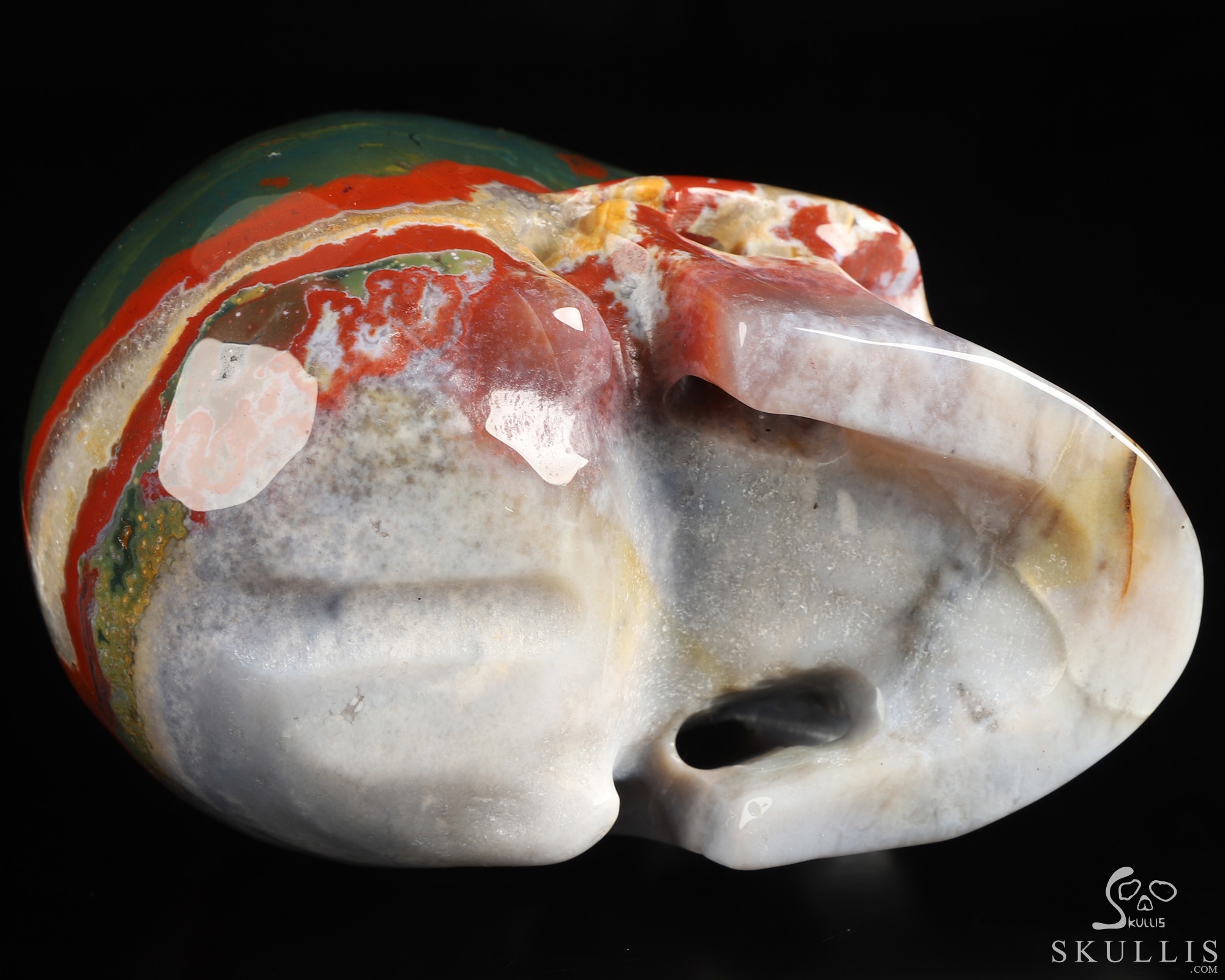 4.5" Bloodstone Hand Carved Crystal Skull, Realistic, Crystal Healing 4.5" Bloodstone Hand Carved Crystal Skull, Realistic, Crystal Healing