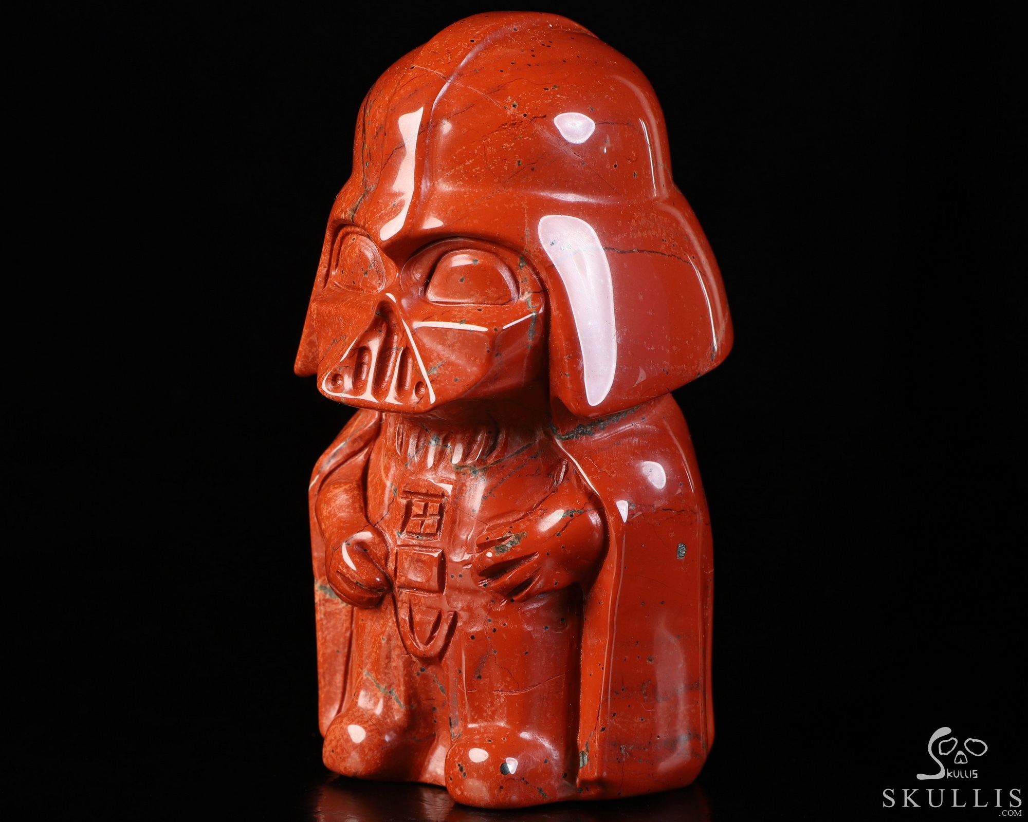 4.2" Red Jasper Hand Carved Crystal Darth Vader Fine Art Sculpture, Crystal Healing 4.2" Red Jasper Hand Carved Crystal Darth Vader Fine Art Sculpture, Crystal Healing