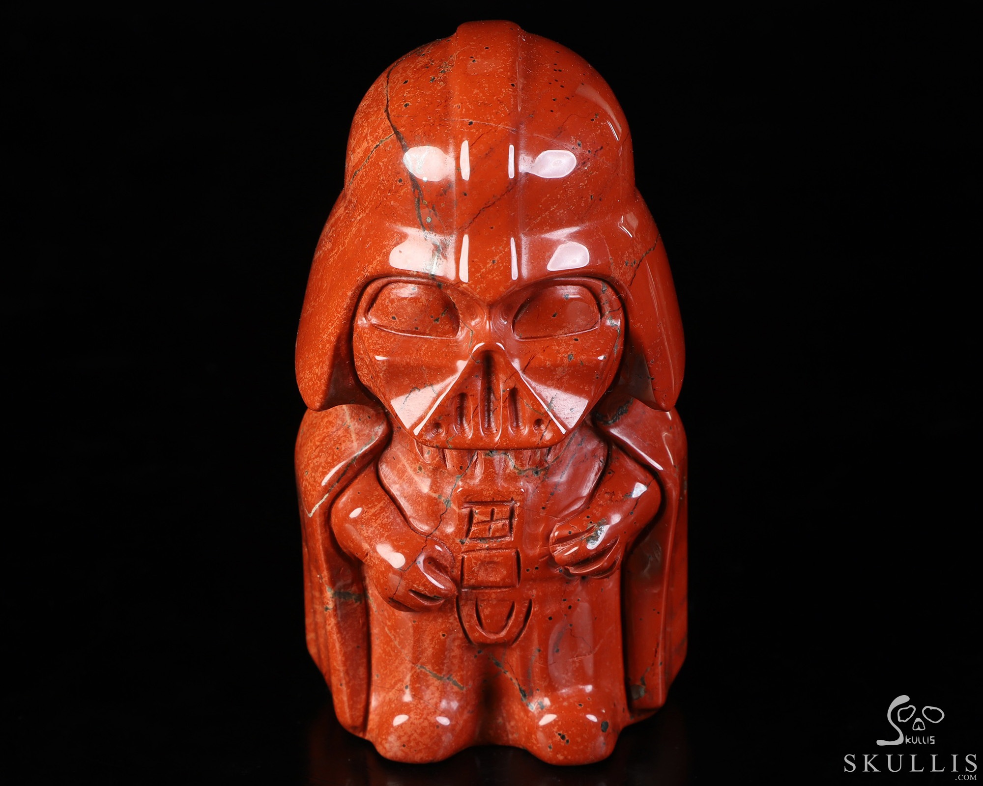 4.2" Red Jasper Hand Carved Crystal Darth Vader Fine Art Sculpture, Crystal Healing 4.2" Red Jasper Hand Carved Crystal Darth Vader Fine Art Sculpture, Crystal Healing