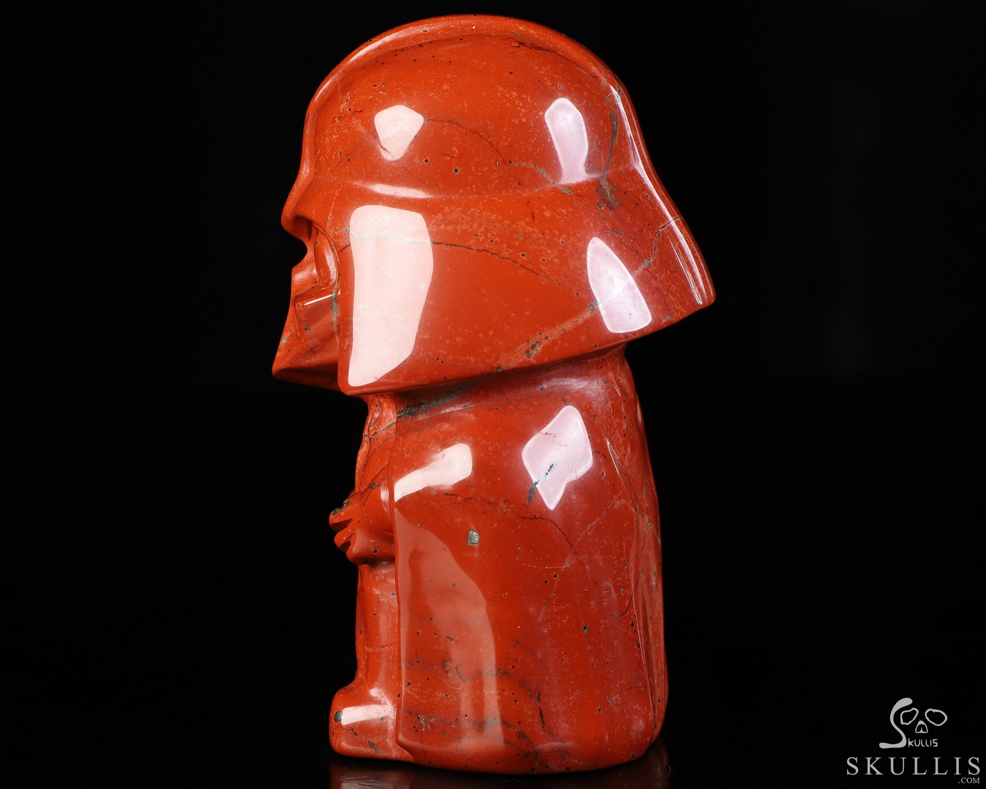 4.2" Red Jasper Hand Carved Crystal Darth Vader Fine Art Sculpture, Crystal Healing 4.2" Red Jasper Hand Carved Crystal Darth Vader Fine Art Sculpture, Crystal Healing