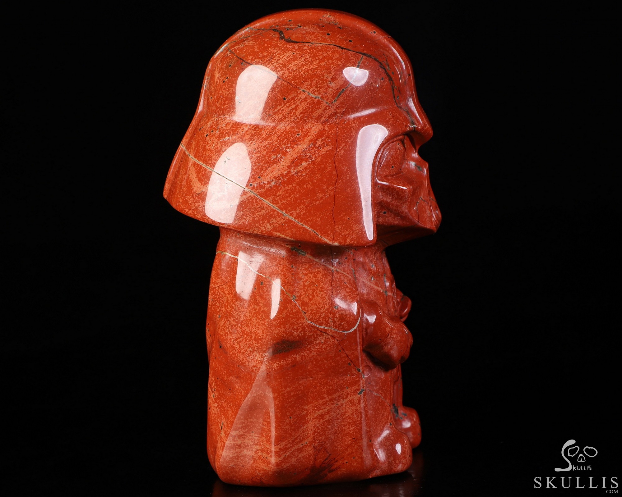 4.2" Red Jasper Hand Carved Crystal Darth Vader Fine Art Sculpture, Crystal Healing 4.2" Red Jasper Hand Carved Crystal Darth Vader Fine Art Sculpture, Crystal Healing
