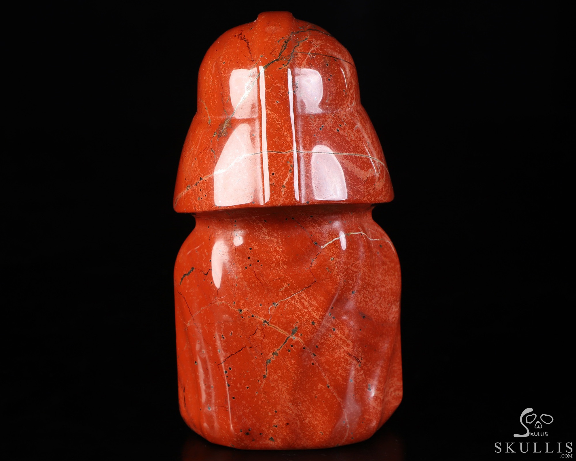 4.2" Red Jasper Hand Carved Crystal Darth Vader Fine Art Sculpture, Crystal Healing 4.2" Red Jasper Hand Carved Crystal Darth Vader Fine Art Sculpture, Crystal Healing