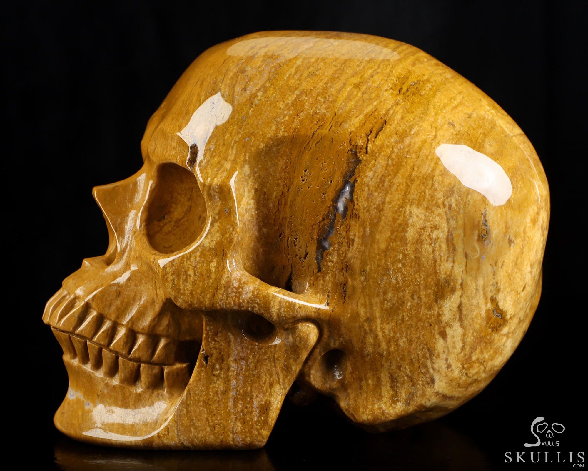 Lifesized 6.9" Indian Agate Hand Carved Crystal Skull, Super Realistic, Crystal Healing Lifesized 6.9" Indian Agate Hand Carved Crystal Skull, Super Realistic, Crystal Healing