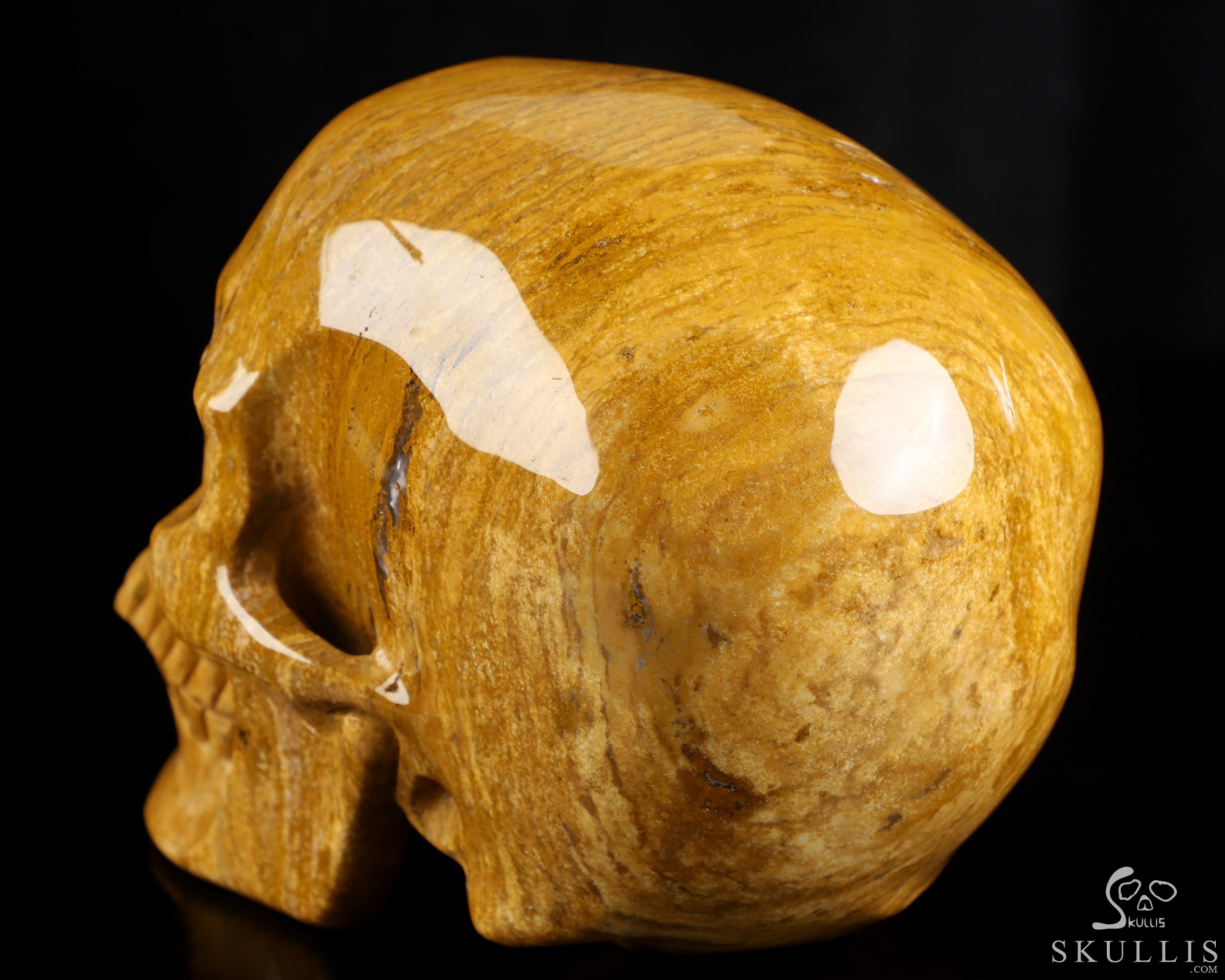 Lifesized 6.9" Indian Agate Hand Carved Crystal Skull, Super Realistic, Crystal Healing Lifesized 6.9" Indian Agate Hand Carved Crystal Skull, Super Realistic, Crystal Healing