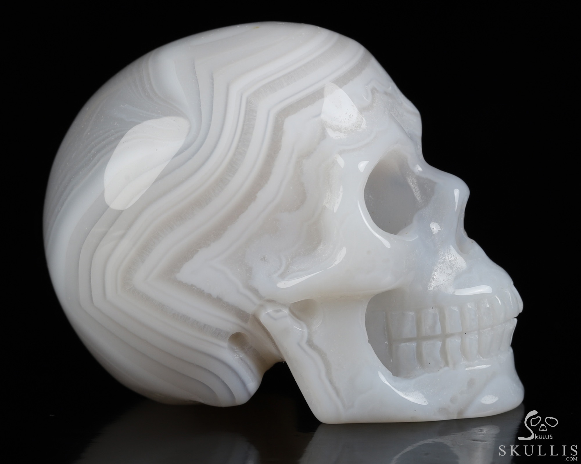 2.0" Agate Hand Carved Crystal Skull, Realistic, Crystal Healing 2.0" Agate Hand Carved Crystal Skull, Realistic, Crystal Healing