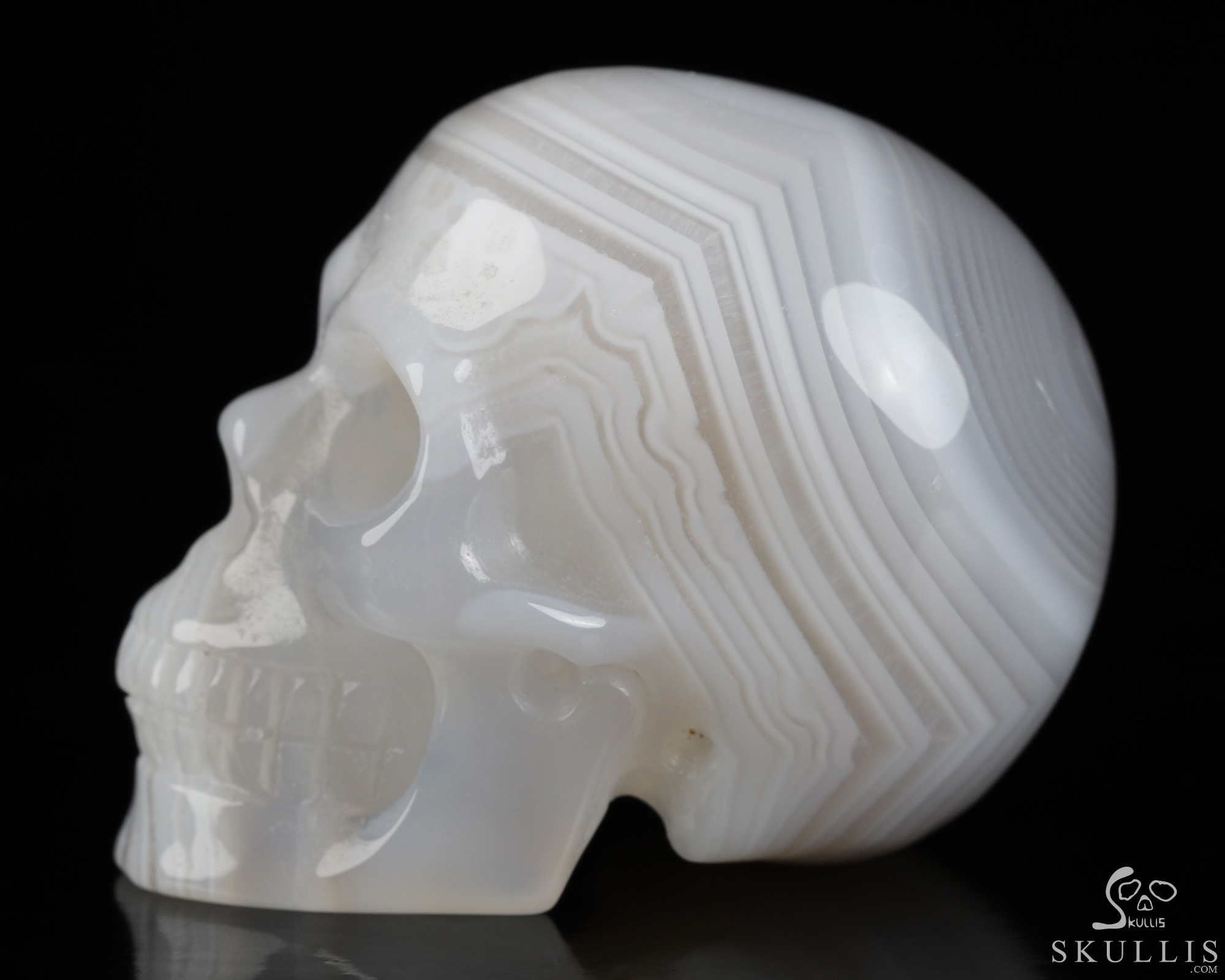 2.0" Agate Hand Carved Crystal Skull, Realistic, Crystal Healing 2.0" Agate Hand Carved Crystal Skull, Realistic, Crystal Healing