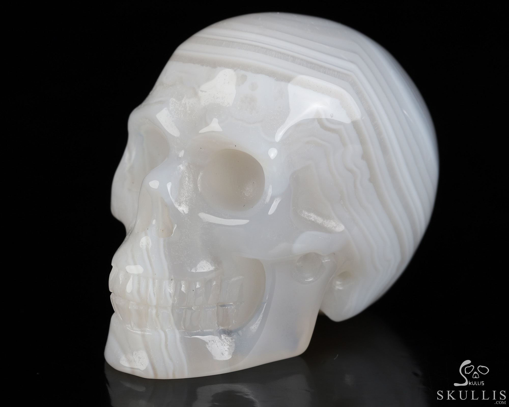 2.0" Agate Hand Carved Crystal Skull, Realistic, Crystal Healing 2.0" Agate Hand Carved Crystal Skull, Realistic, Crystal Healing