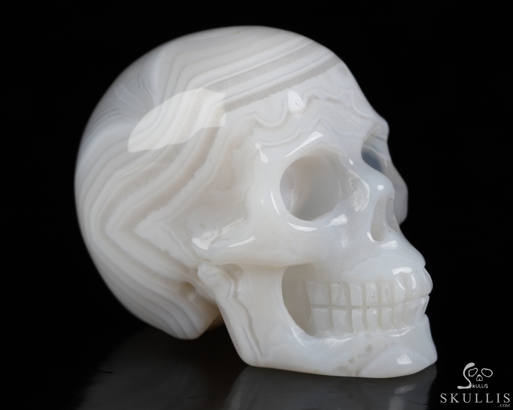 2.0" Agate Hand Carved Crystal Skull, Realistic, Crystal Healing 2.0" Agate Hand Carved Crystal Skull, Realistic, Crystal Healing