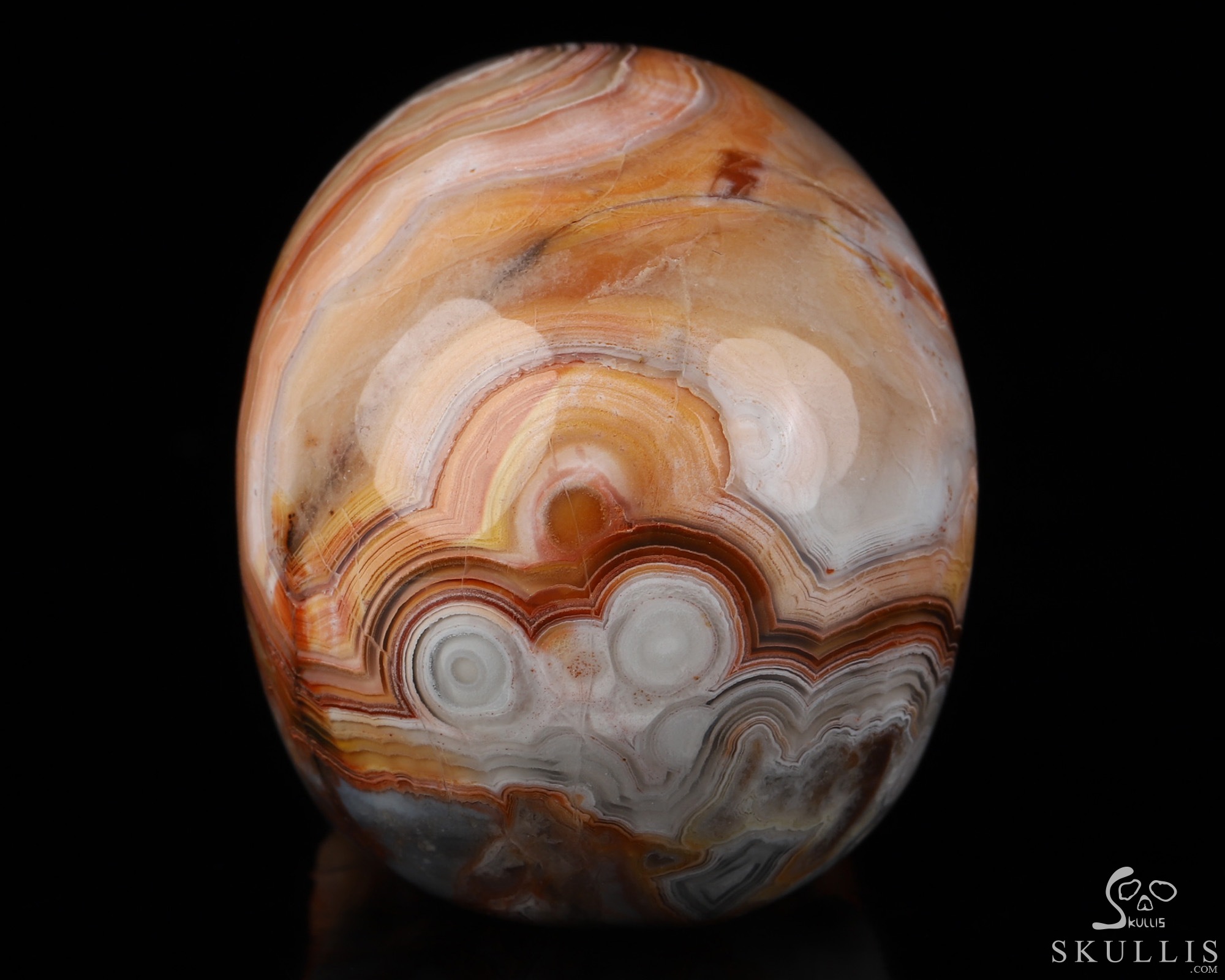 Gemstone 2.0" Red Crazy Lace Agate Hand Carved Crystal Skull, Realistic, Crystal Healing Gemstone 2.0" Red Crazy Lace Agate Hand Carved Crystal Skull, Realistic, Crystal Healing