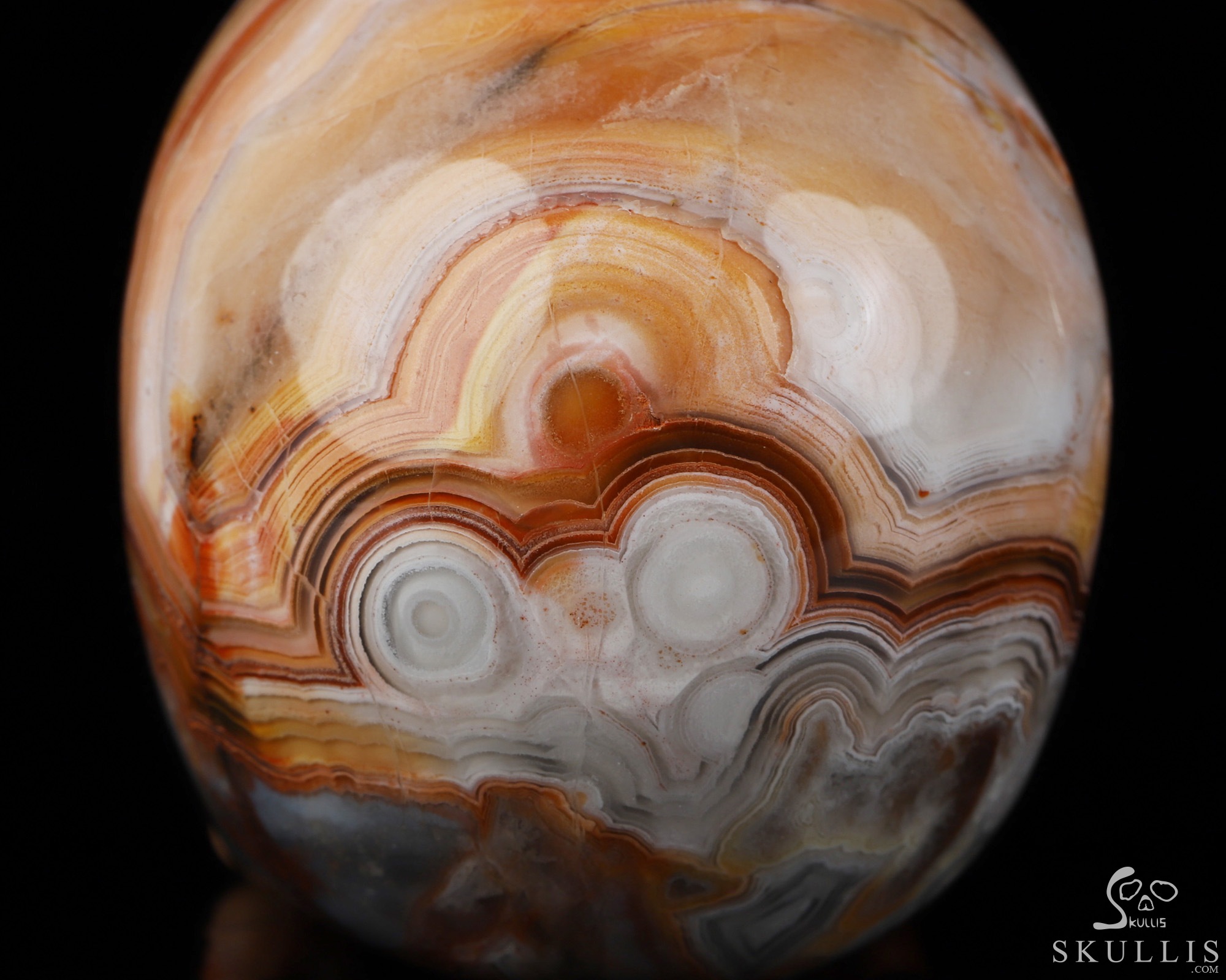 Gemstone 2.0" Red Crazy Lace Agate Hand Carved Crystal Skull, Realistic, Crystal Healing Gemstone 2.0" Red Crazy Lace Agate Hand Carved Crystal Skull, Realistic, Crystal Healing