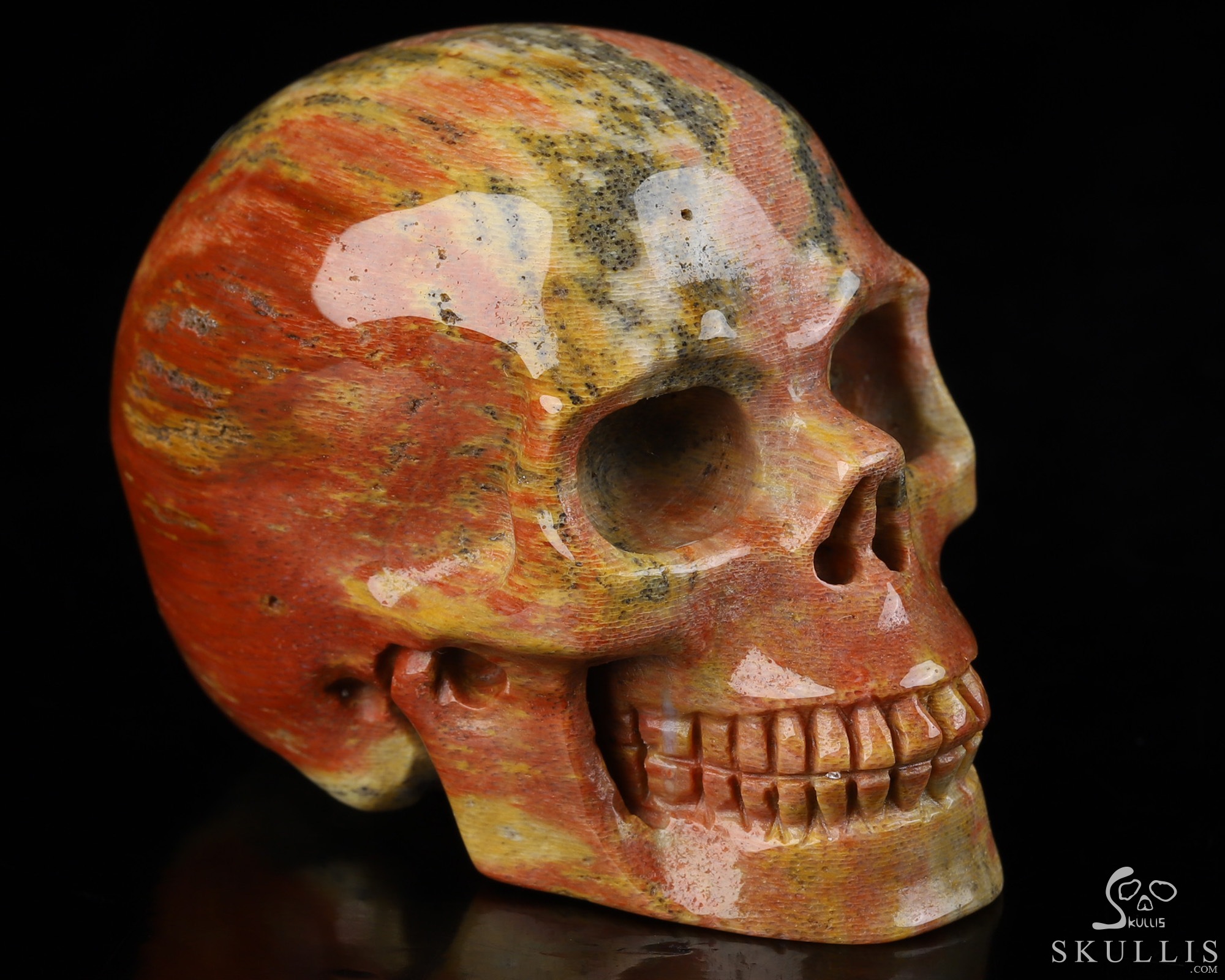 2.0" Petrified Wood Hand Carved Crystal Skull, Realistic, Crystal Healing 2.0" Petrified Wood Hand Carved Crystal Skull, Realistic, Crystal Healing