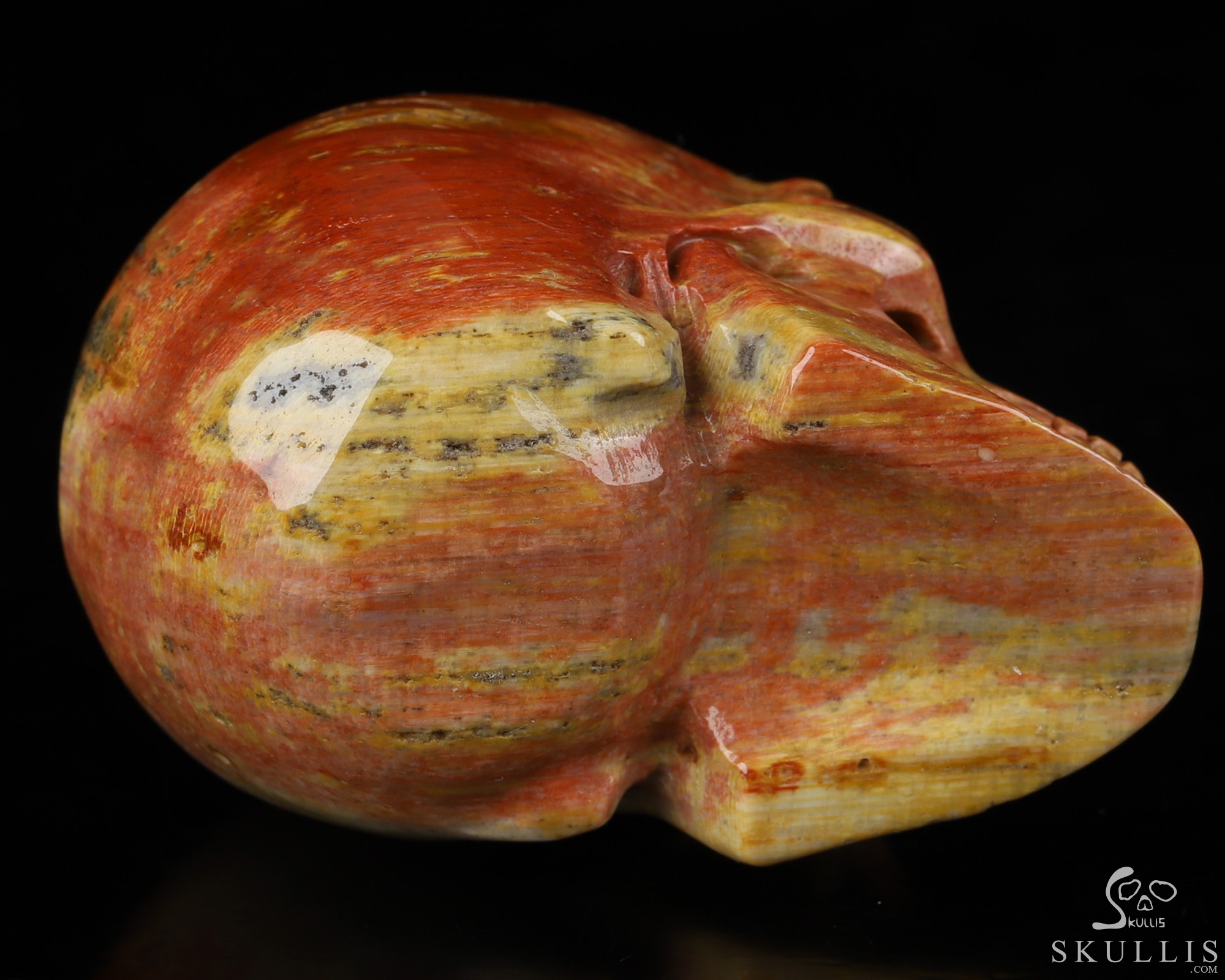 2.0" Petrified Wood Hand Carved Crystal Skull, Realistic, Crystal Healing 2.0" Petrified Wood Hand Carved Crystal Skull, Realistic, Crystal Healing