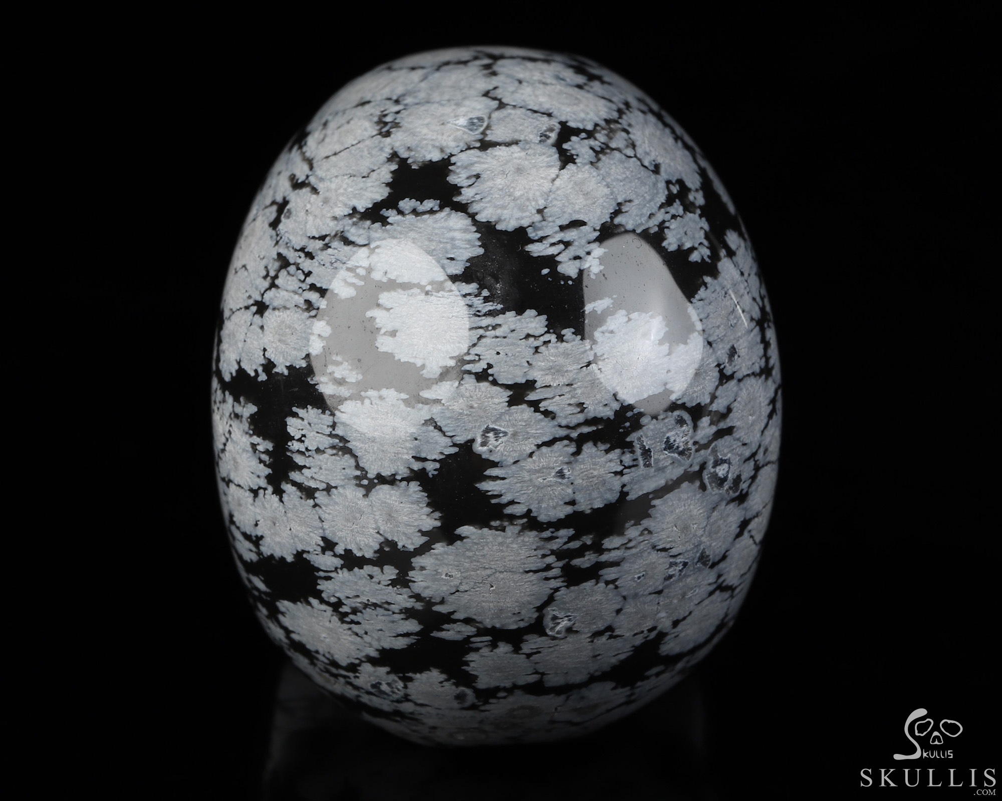 2.0" Snowflake Obsidian Hand Carved Crystal Skull, Realistic, Crystal Healing 2.0" Snowflake Obsidian Hand Carved Crystal Skull, Realistic, Crystal Healing
