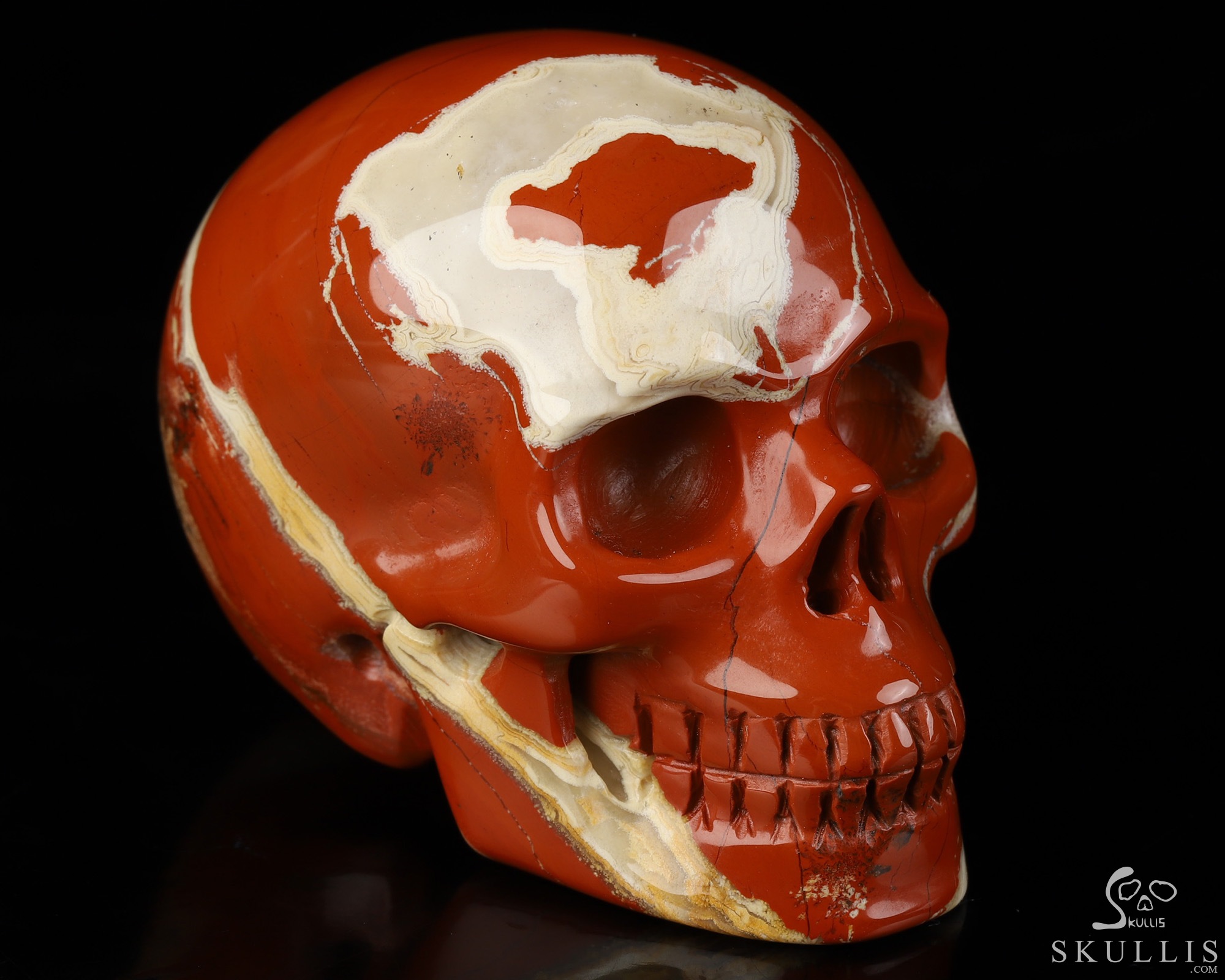 2.0" Red Jasper Hand Carved Crystal Skull, Realistic, Crystal Healing 2.0" Red Jasper Hand Carved Crystal Skull, Realistic, Crystal Healing