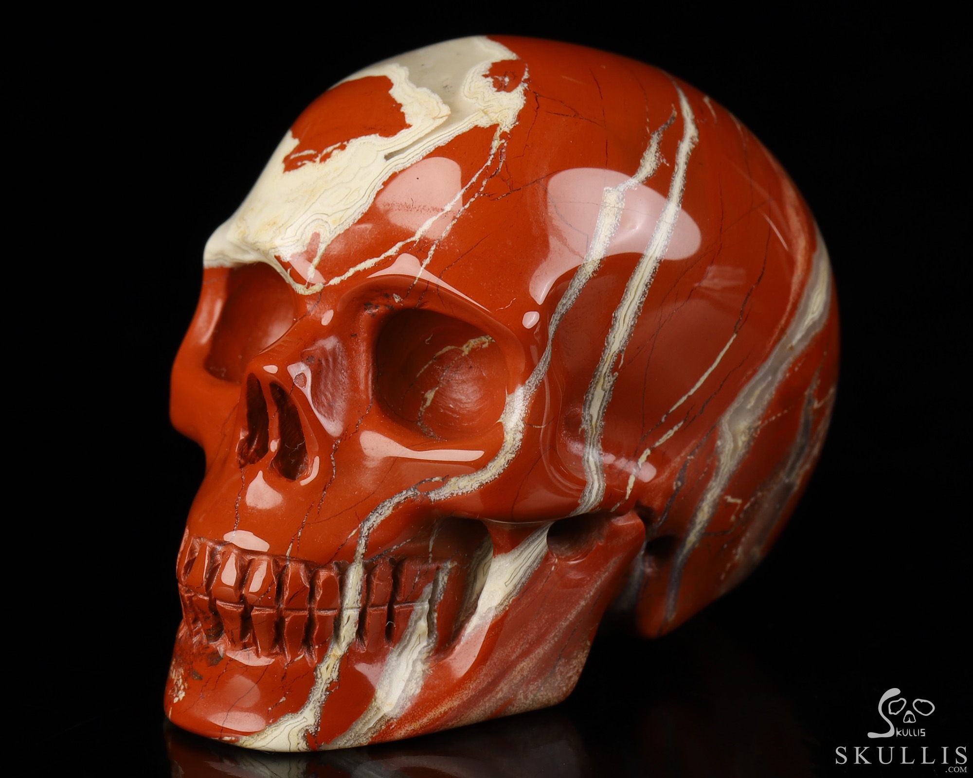 2.0" Red Jasper Hand Carved Crystal Skull, Realistic, Crystal Healing 2.0" Red Jasper Hand Carved Crystal Skull, Realistic, Crystal Healing