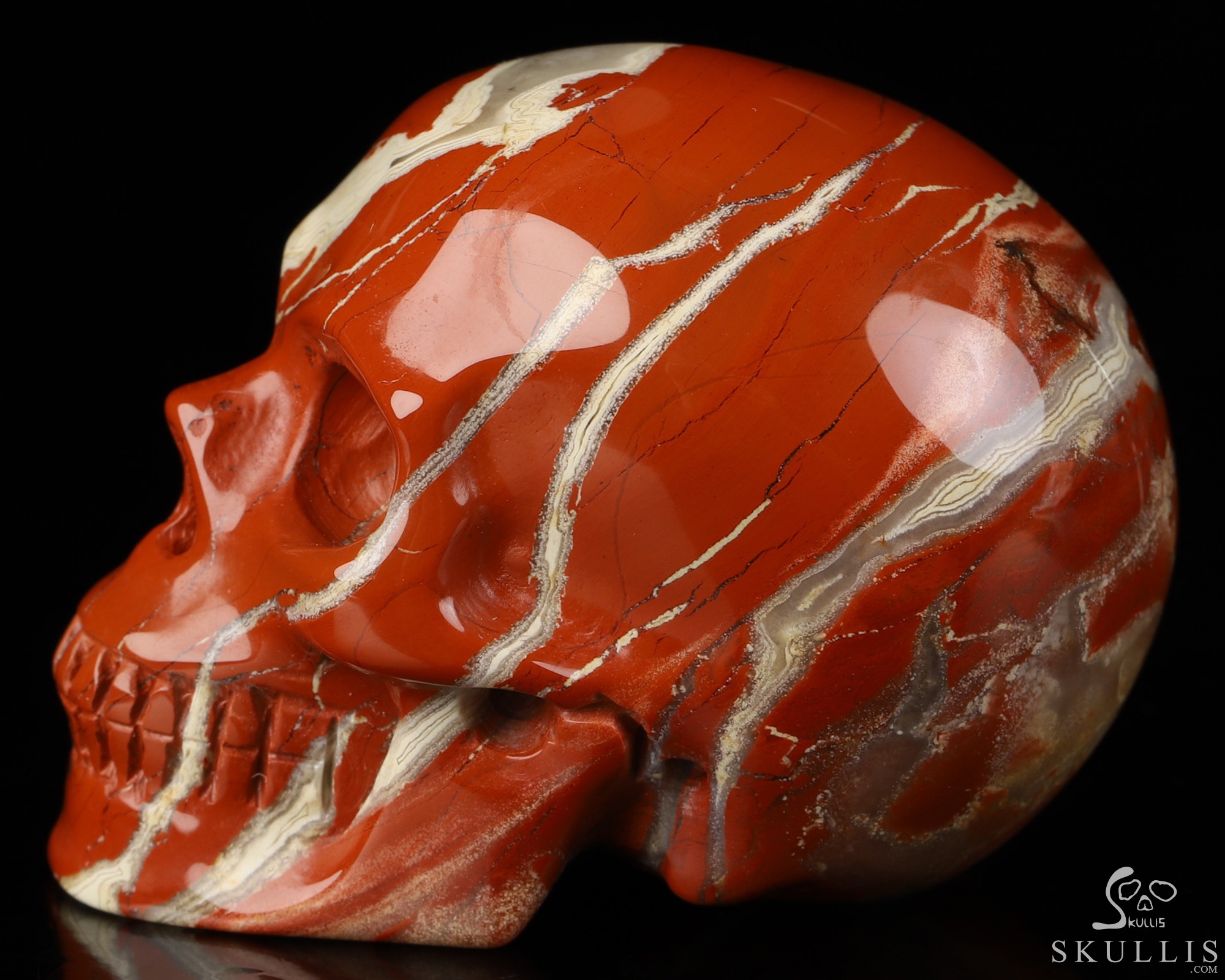2.0" Red Jasper Hand Carved Crystal Skull, Realistic, Crystal Healing 2.0" Red Jasper Hand Carved Crystal Skull, Realistic, Crystal Healing