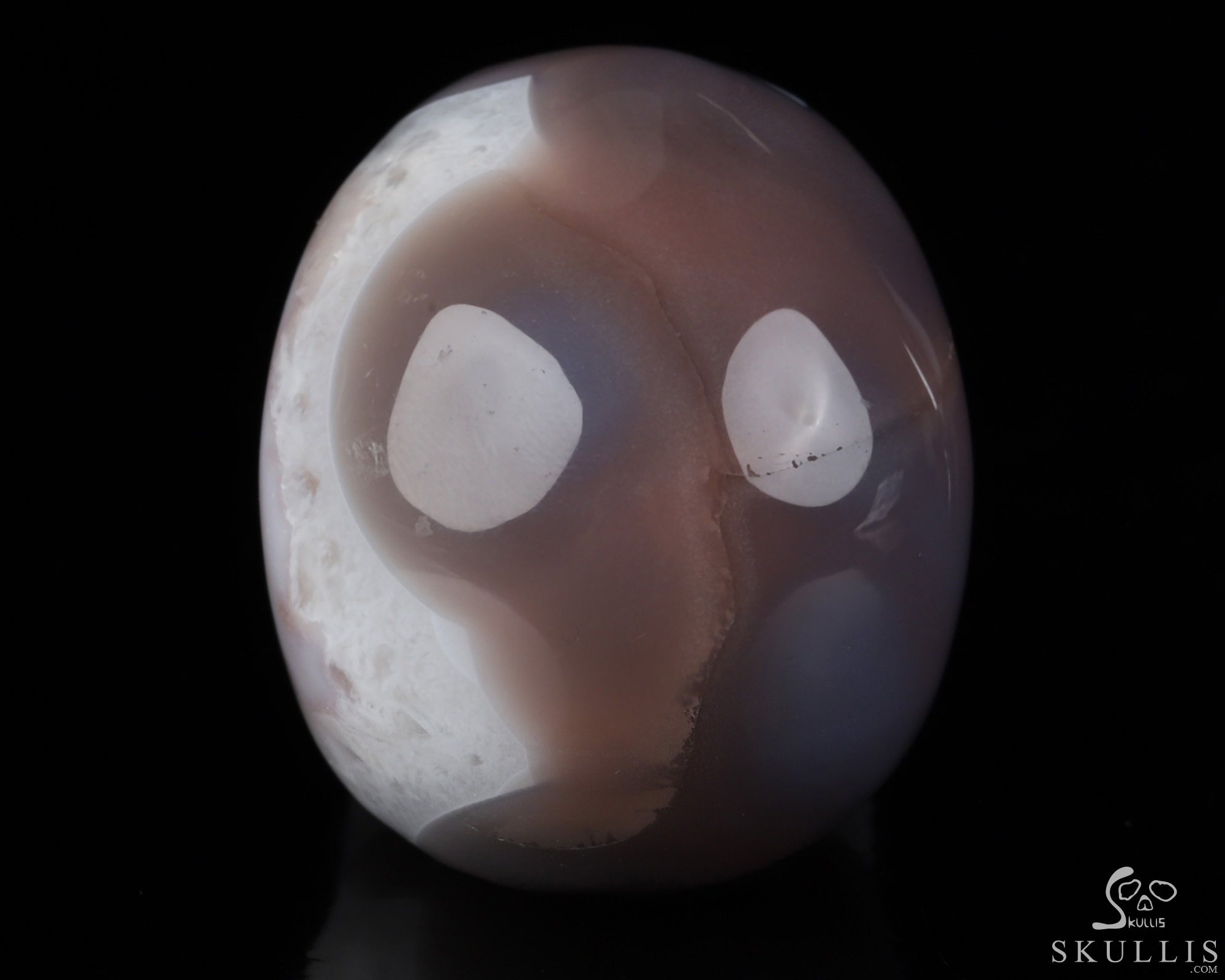 Gemstone 2.0" Mozambique Agate Hand Carved Crystal Skull, Realistic, Crystal Healing Gemstone 2.0" Mozambique Agate Hand Carved Crystal Skull, Realistic, Crystal Healing