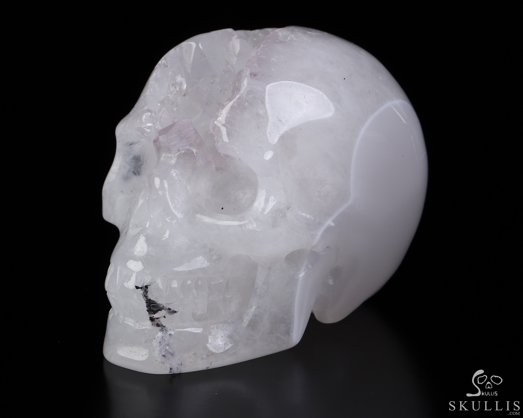 2.0" Agate Amethyst Geode Hand Carved Crystal Skull, Realistic, Crystal Healing 2.0" Agate Amethyst Geode Hand Carved Crystal Skull, Realistic, Crystal Healing