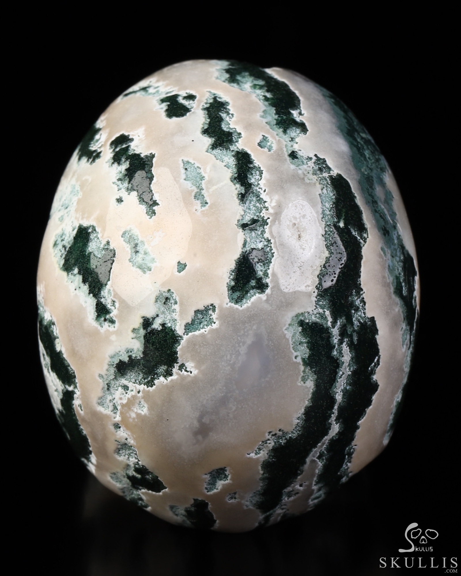 2.0" Green Zebra Agate Hand Carved Crystal Skull, Realistic, Crystal Healing 2.0" Green Zebra Agate Hand Carved Crystal Skull, Realistic, Crystal Healing