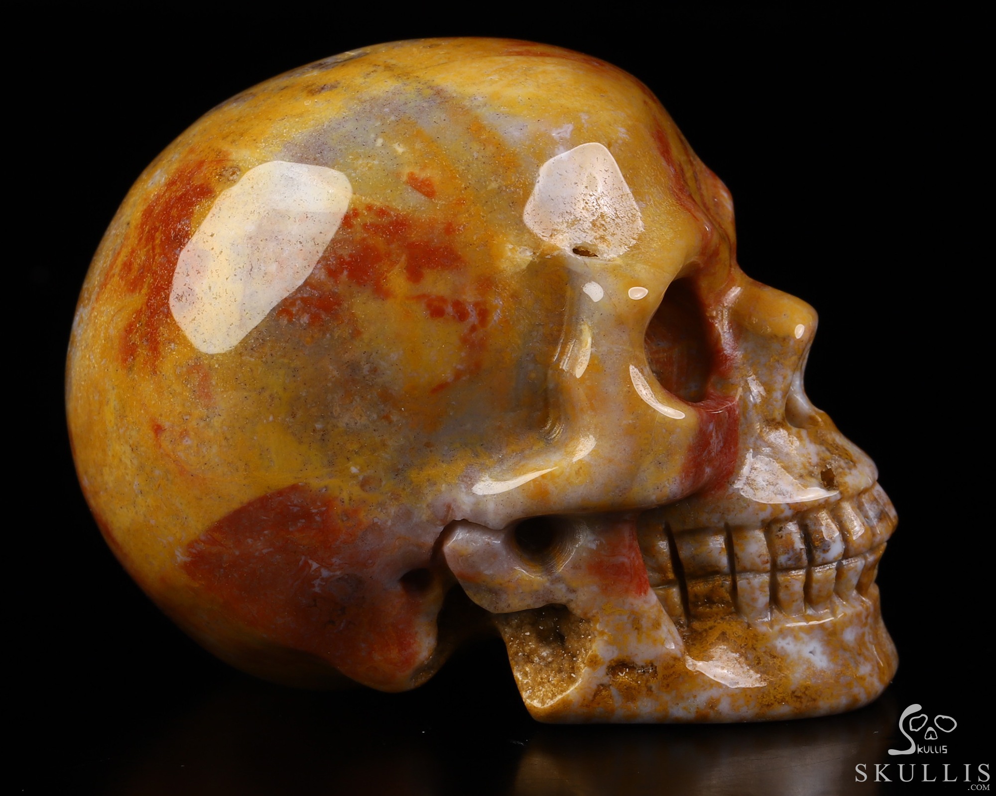 2.1" Indian Agate Hand Carved Crystal Skull, Realistic, Crystal Healing 2.1" Indian Agate Hand Carved Crystal Skull, Realistic, Crystal Healing