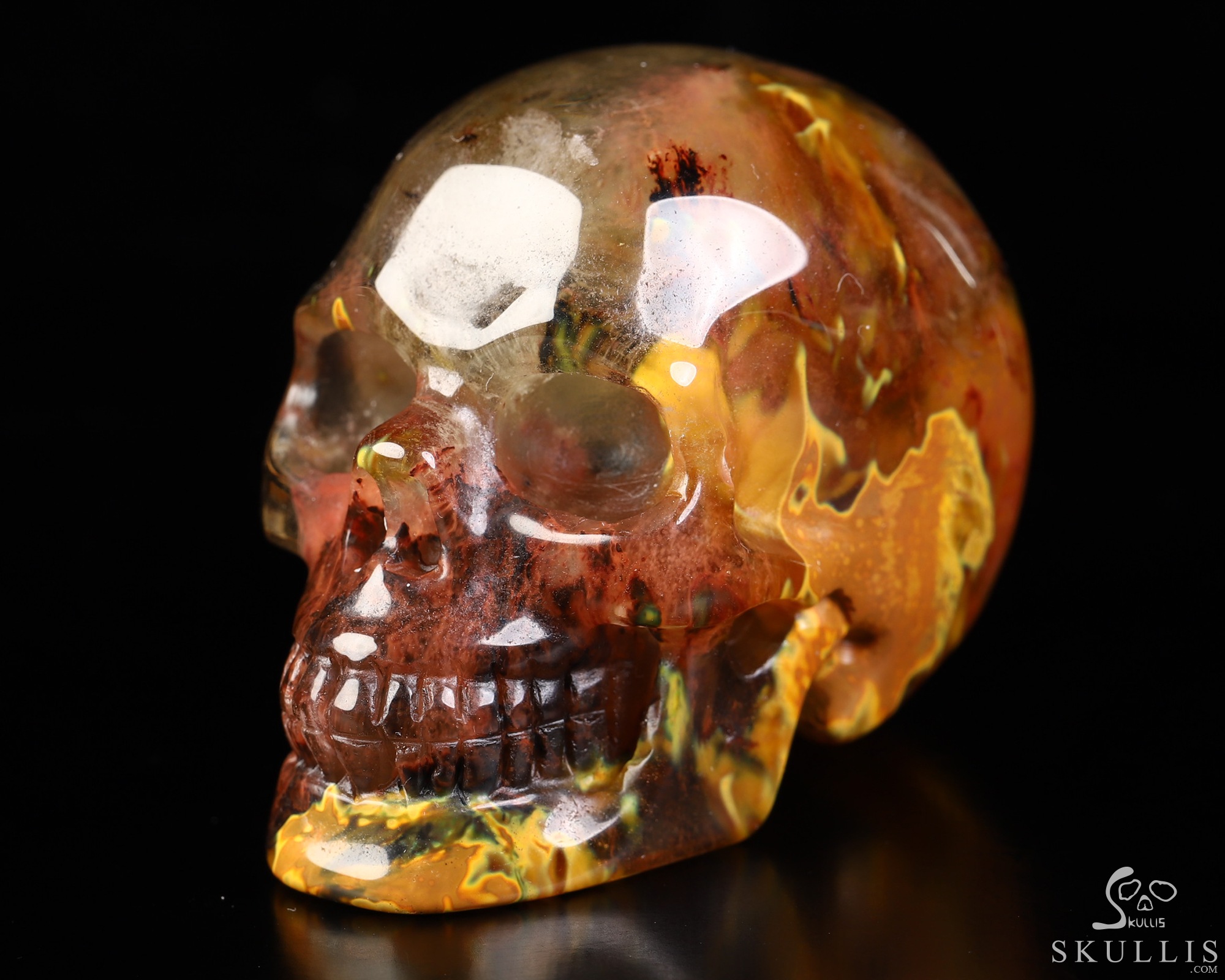 2.0" Smelted Quartz Hand Carved Crystal Skull, Realistic, Crystal Healing 2.0" Smelted Quartz Hand Carved Crystal Skull, Realistic, Crystal Healing
