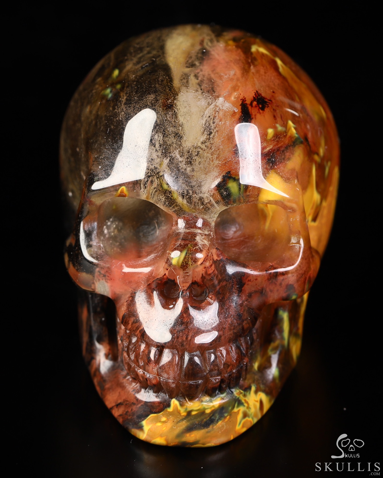 2.0" Smelted Quartz Hand Carved Crystal Skull, Realistic, Crystal Healing 2.0" Smelted Quartz Hand Carved Crystal Skull, Realistic, Crystal Healing