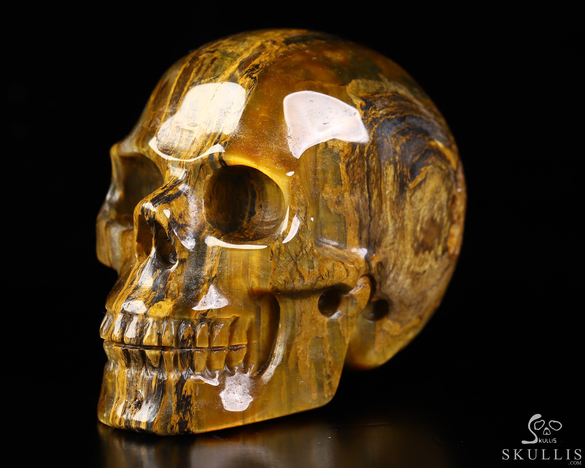 2.0" New Pietersite Hand Carved Crystal Skull, Realistic, Crystal Healing 2.0" New Pietersite Hand Carved Crystal Skull, Realistic, Crystal Healing
