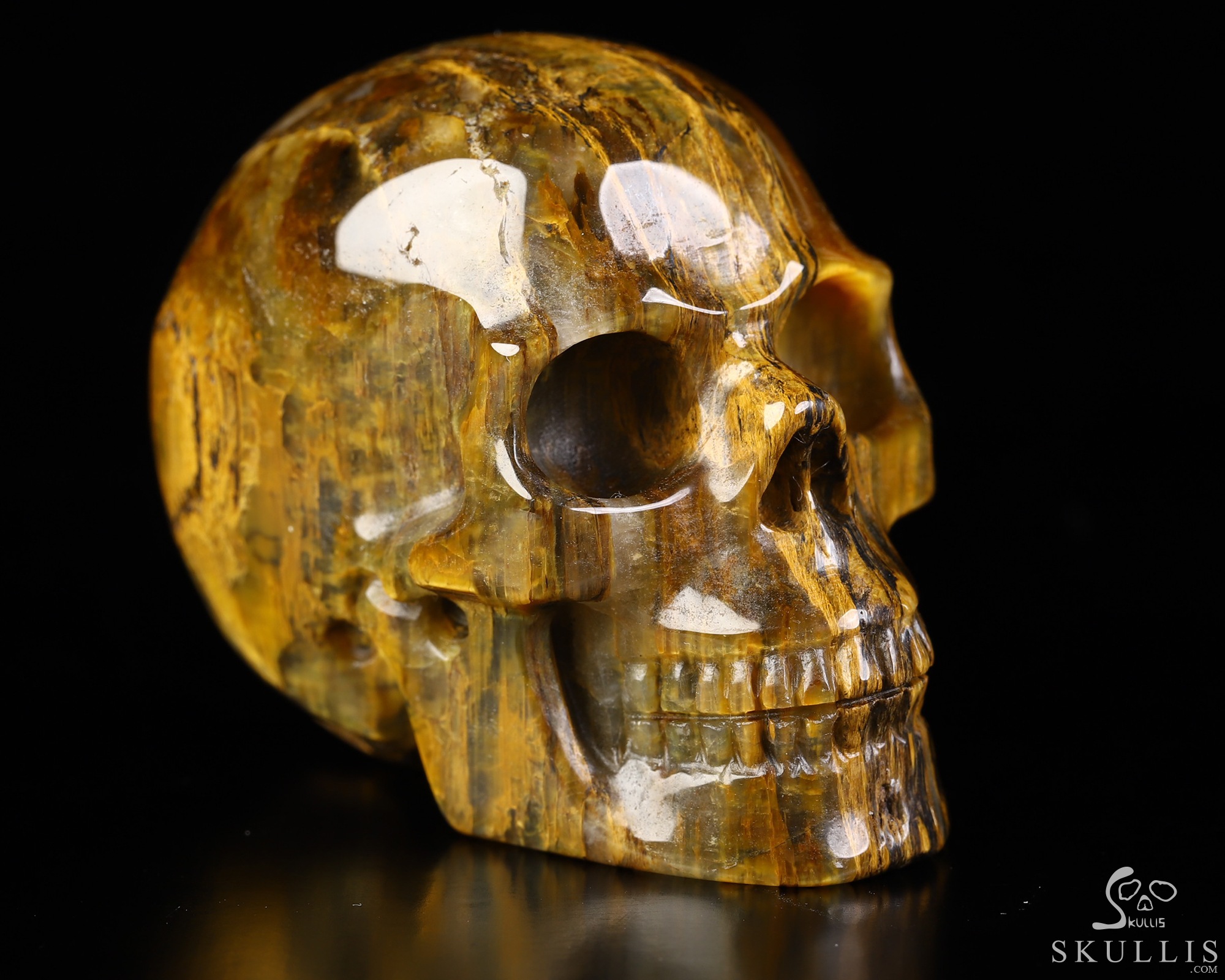 2.0" New Pietersite Hand Carved Crystal Skull, Realistic, Crystal Healing 2.0" New Pietersite Hand Carved Crystal Skull, Realistic, Crystal Healing